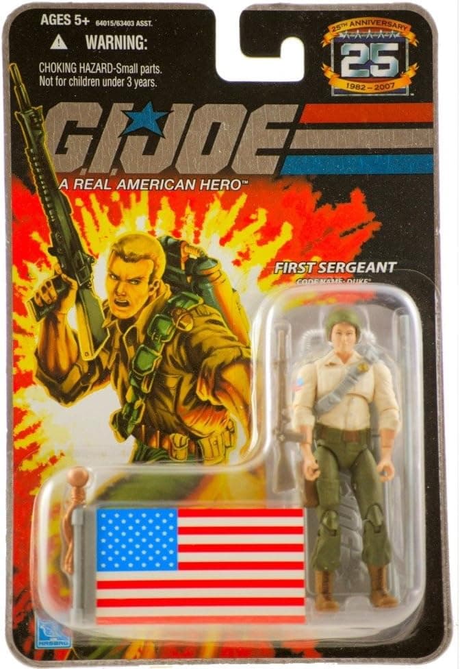 Duke with Jet Pack - GI Joe 25th Anniversary Action Figure (Cartoon Logo)