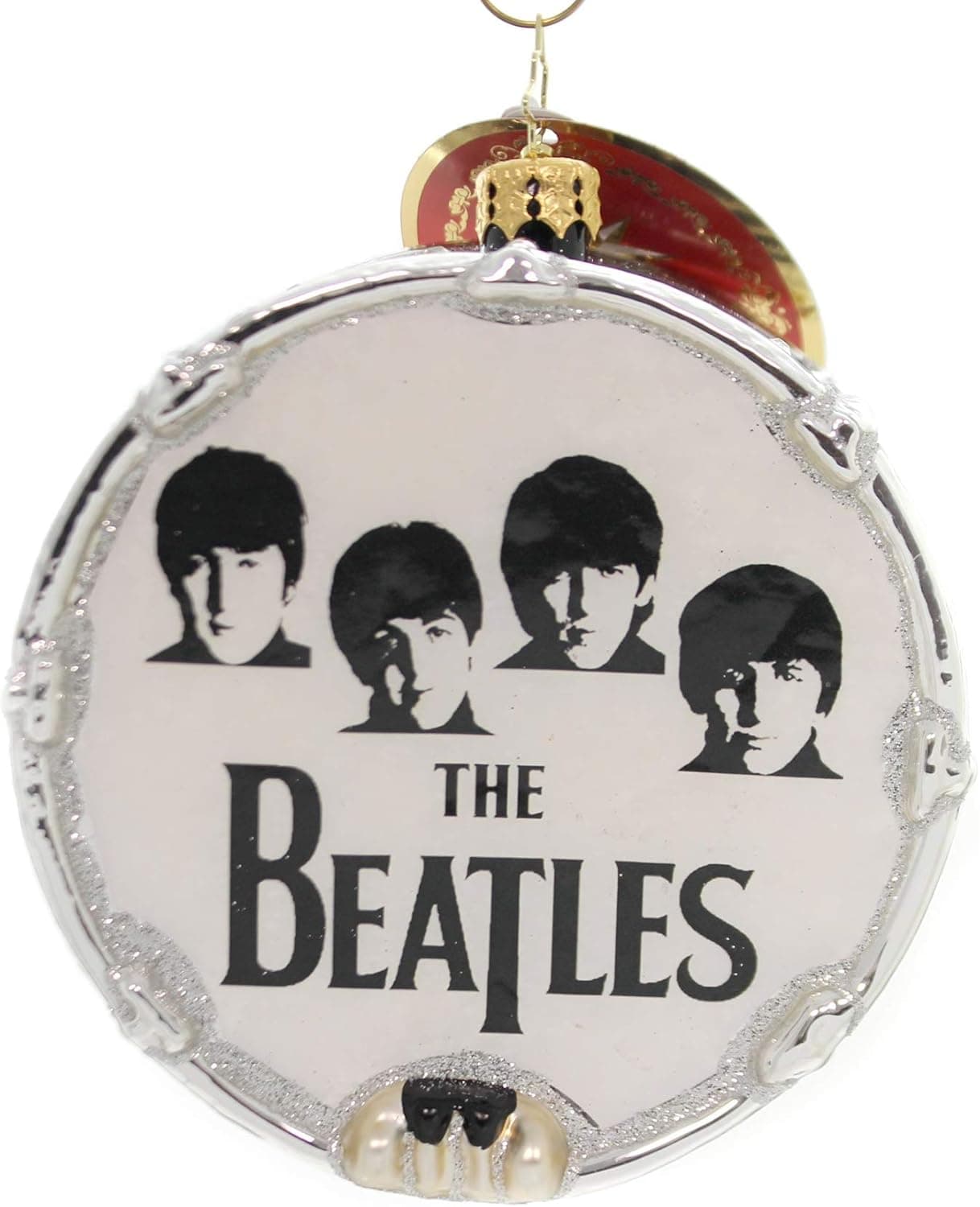 Christopher Radko Beat-le Mania Beatles Themed Glass Drum Ornament