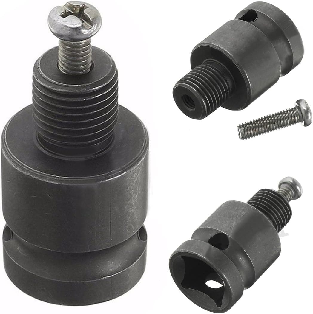 1pc Durable Grey Mini 1/2" Drill Chuck Adaptor For Impact Wrench Conversion 1/2-20UNF with 1pc Screw Drill Bit 33 * 24mm