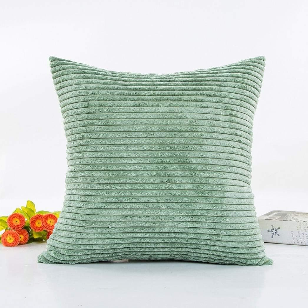 Gotd 18x18 Soft Plush Pillow Case Cover Solid Faux Fur Comfy Vintage Christmas Sofa Bed Home Decor Pillow Case Cushion Cover (Green)