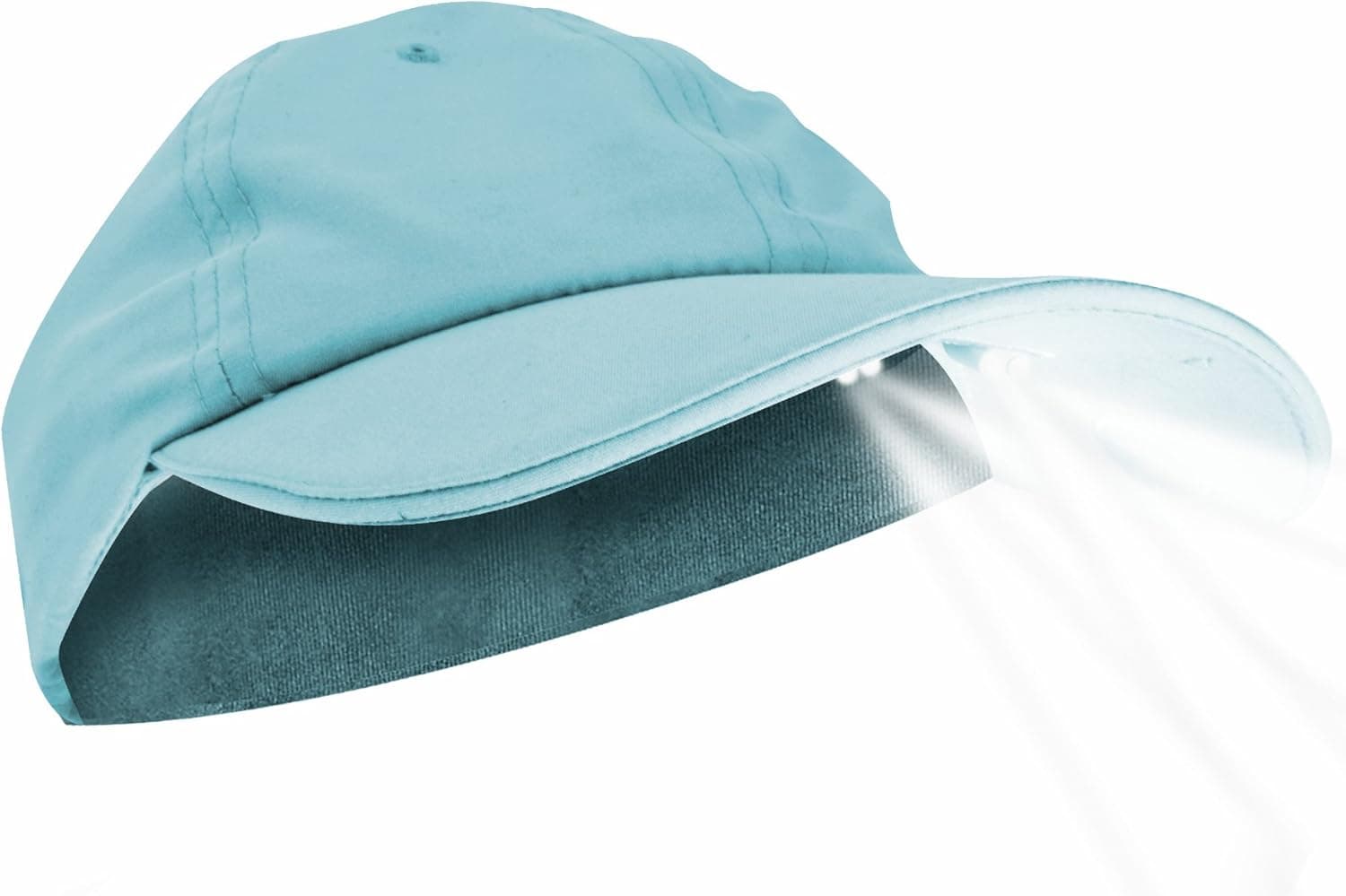 PUP POWERCAP LED Unisex Lighted Dog Walking Hat - 100% Cotton Twill Sky Blue