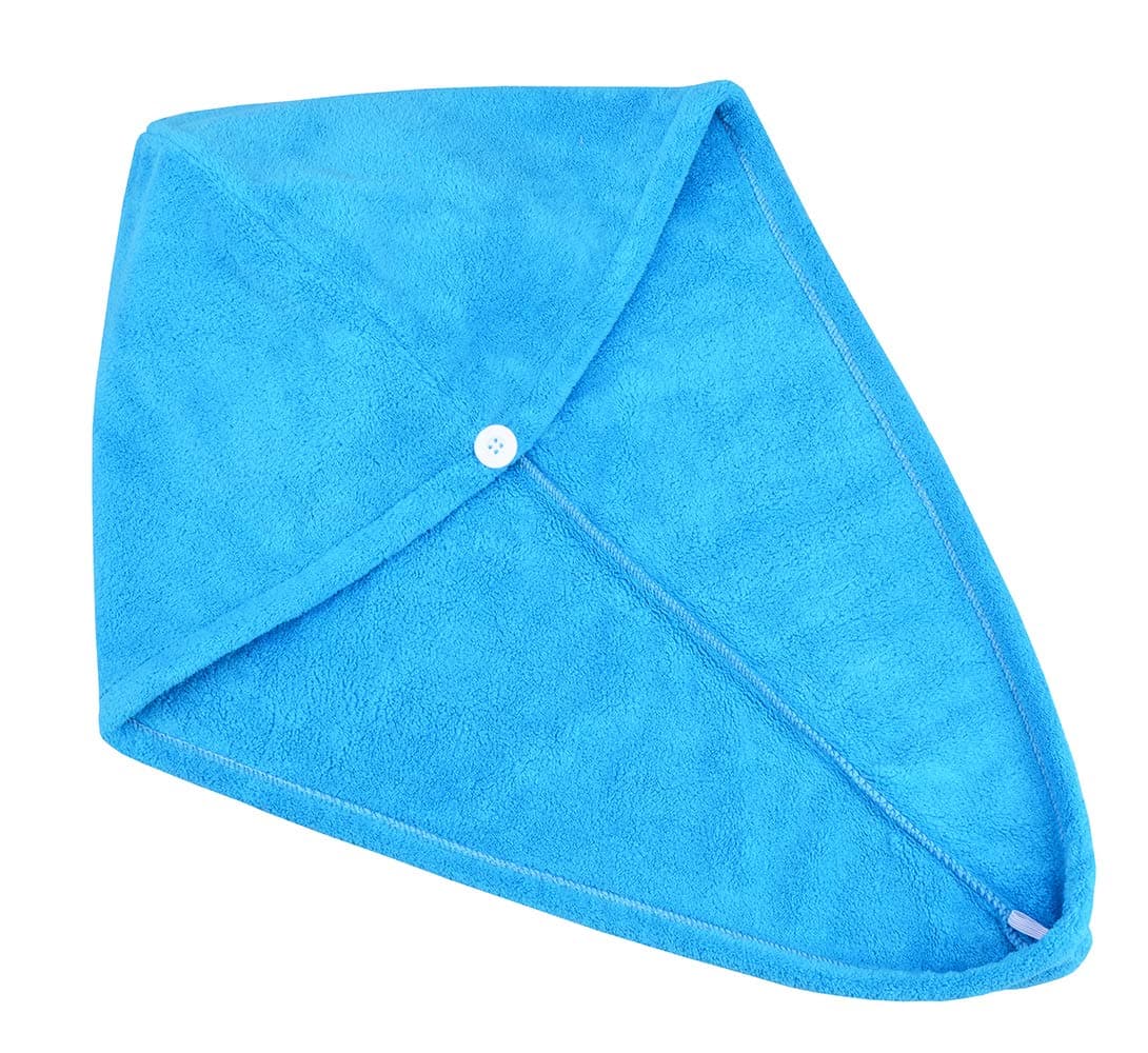 HOPESHINE Hair Drying Towel Twist Microfiber Towels for Hair Turban Wrap Fast Drying Super Soft and Absorbent Great Gift for Women and Girls (Blue)