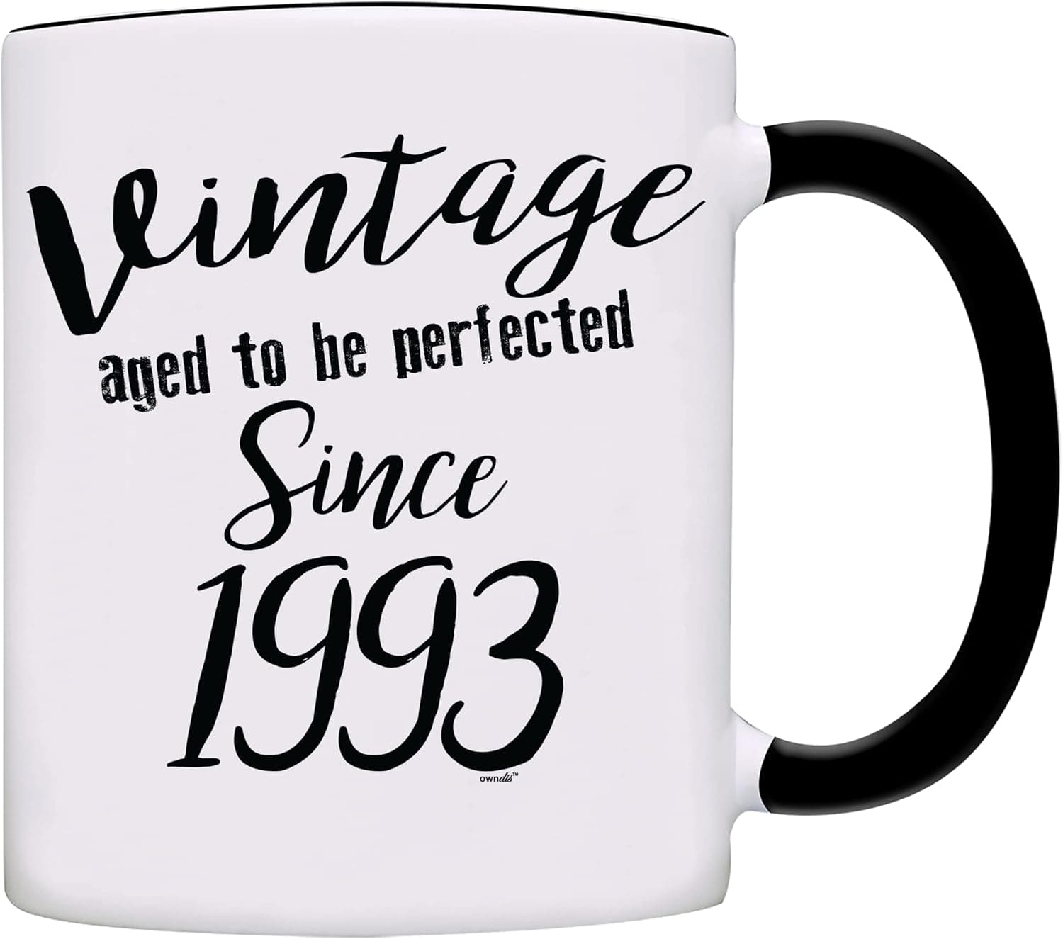 Mug 30th Birthday Gifts VINTAGE Aged to be Perfected Since 1993 Coffee Mug-1993-0105-Black