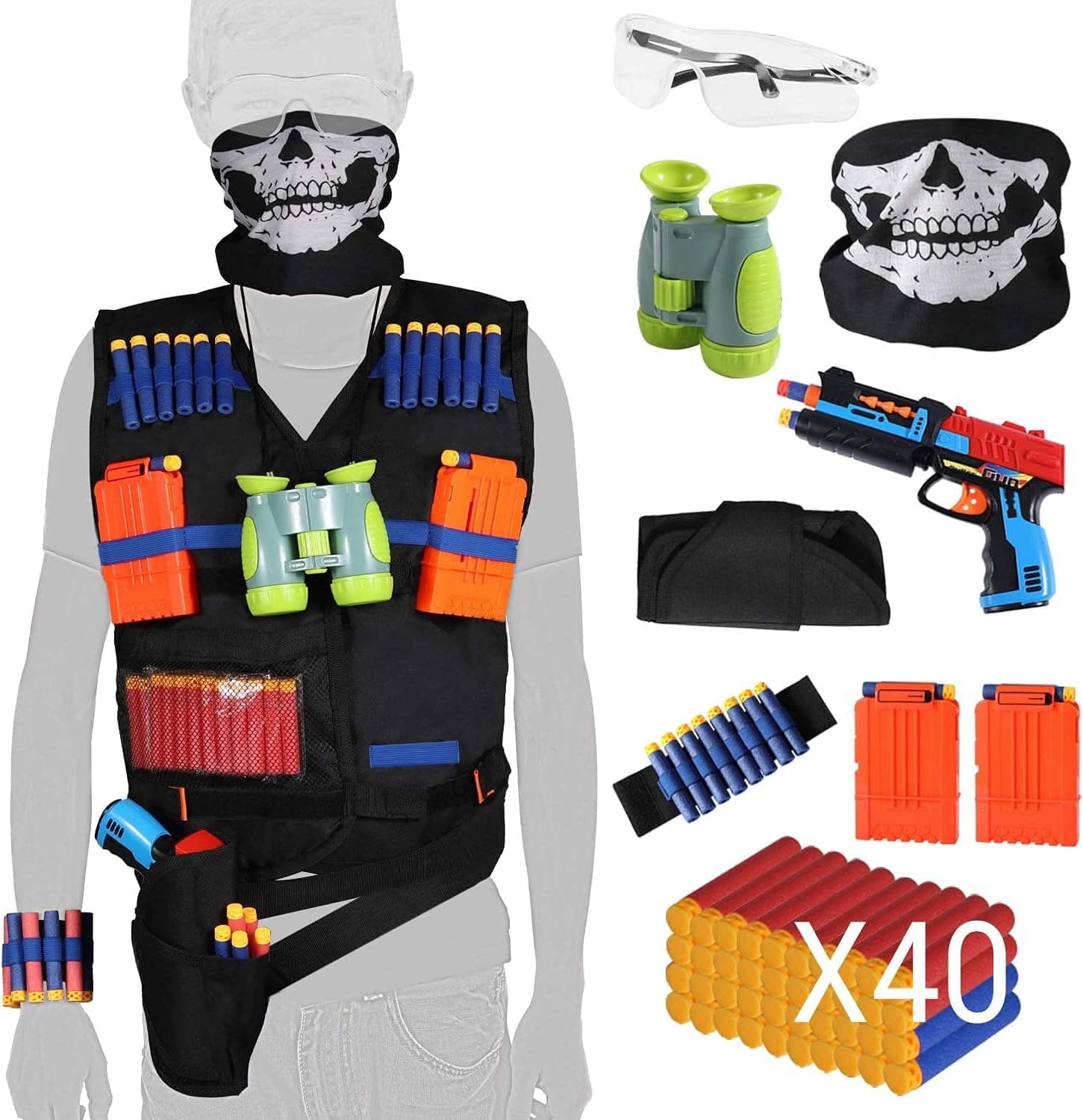 Homily Kids Tactical Vest Kits Boy Toys Gifts for Nerf N-Strike Elite Series