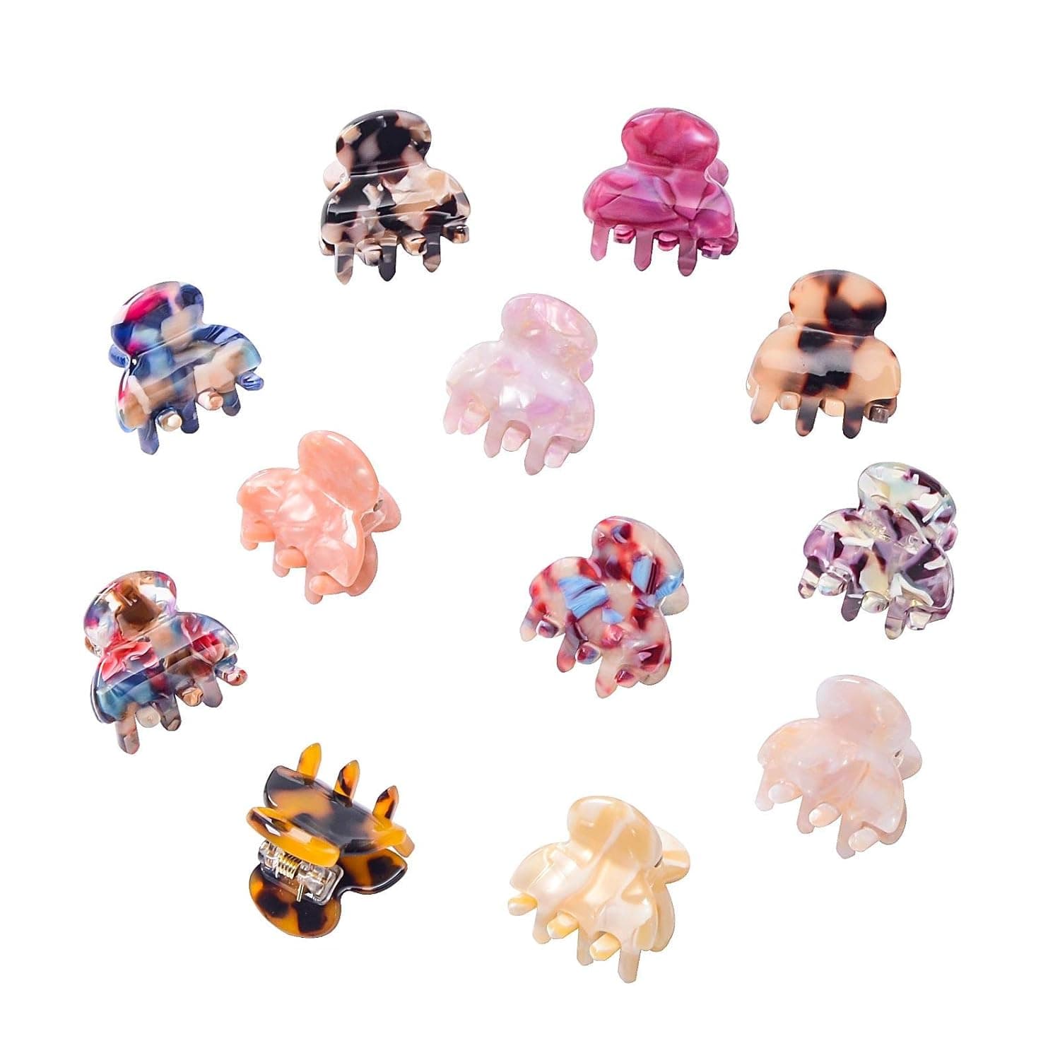 Advanced Silicone Scar Gel 12 PCS 0.98 Inch Hair Claw for Women Girls