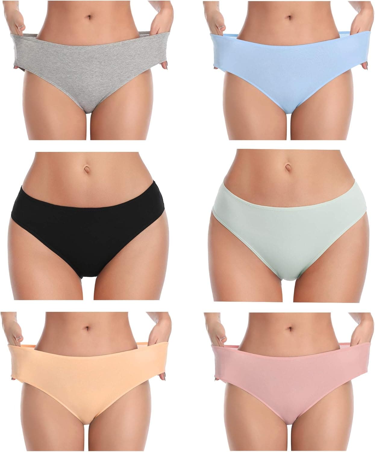 MISSWHO Womens Cotton Underwear High Waist Postpartum Care Panties Soft Breathable No Muffin Briefs for Ladies
