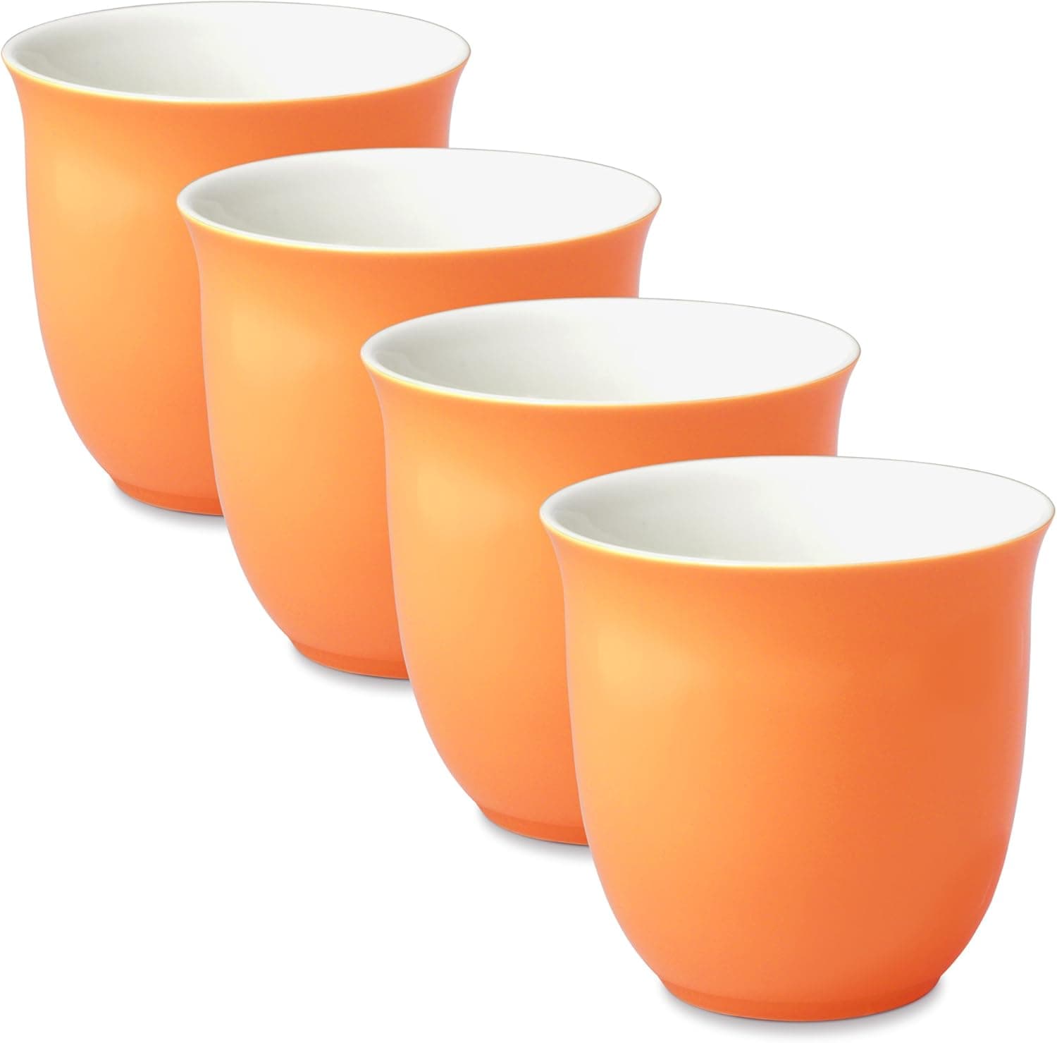 FORLIFE Japanese Teacup (Set of 4), 6.5 oz, Carrot