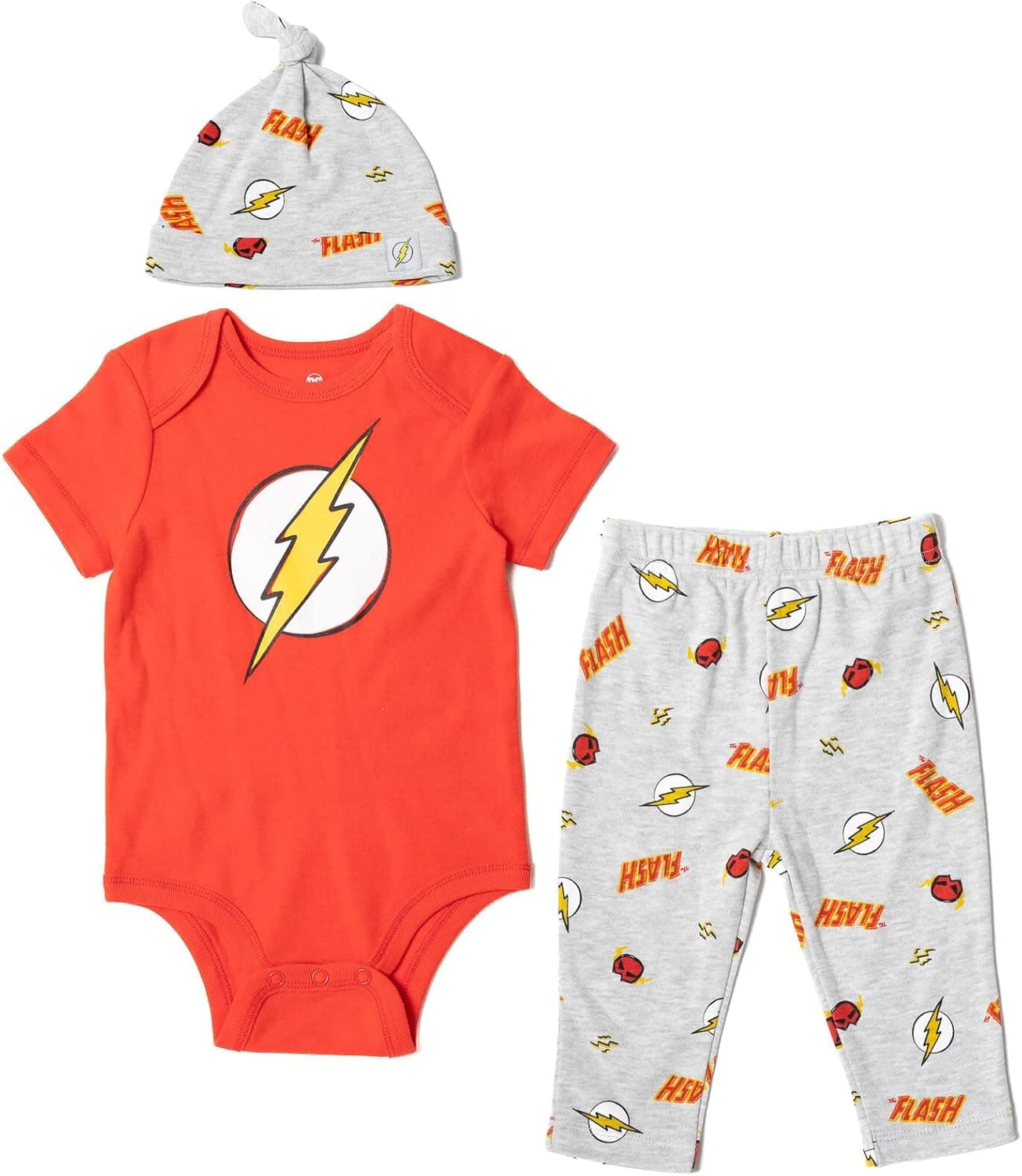 DC Comics Batman Baby 3 Piece Outfit Set: Cuddly Bodysuit Pants Hat