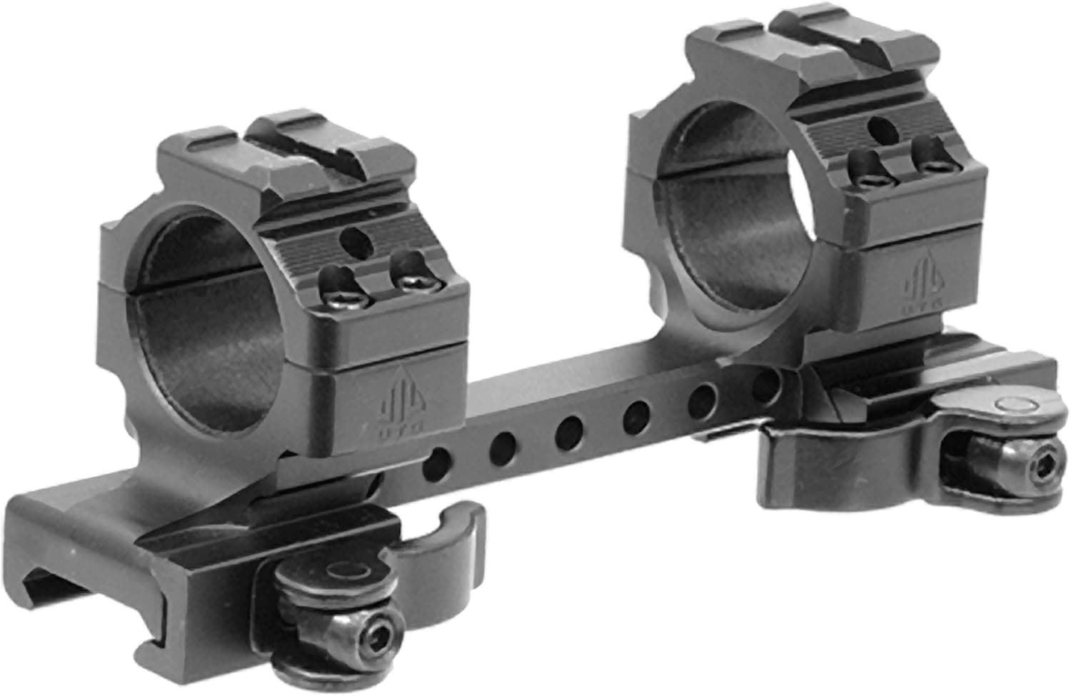 UTG Integral 1" High-pro QD Mount, 2 Top Slots, 130mm Base