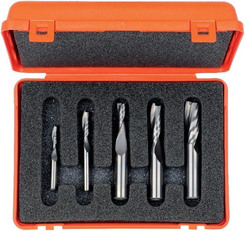 CMT 191.000.02 5-Piece Upcut Spiral Bit Set, 1/2-Inch Shank
