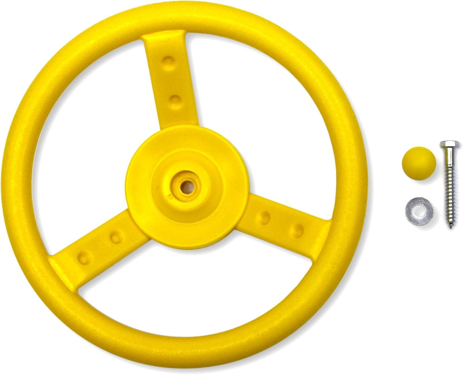 Eastern Jungle Gym Plastic Toy Steering Wheel Swing Set Accessory for Wood Backyard Play Set, Yellow