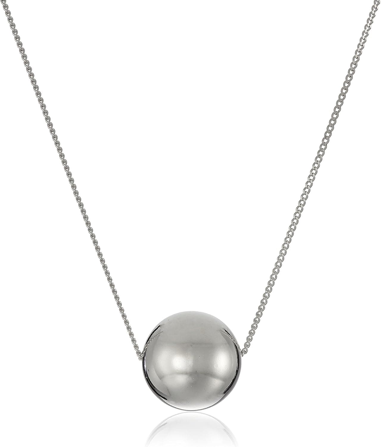 Amazon Collection Sterling Silver Ball Necklace, 18"