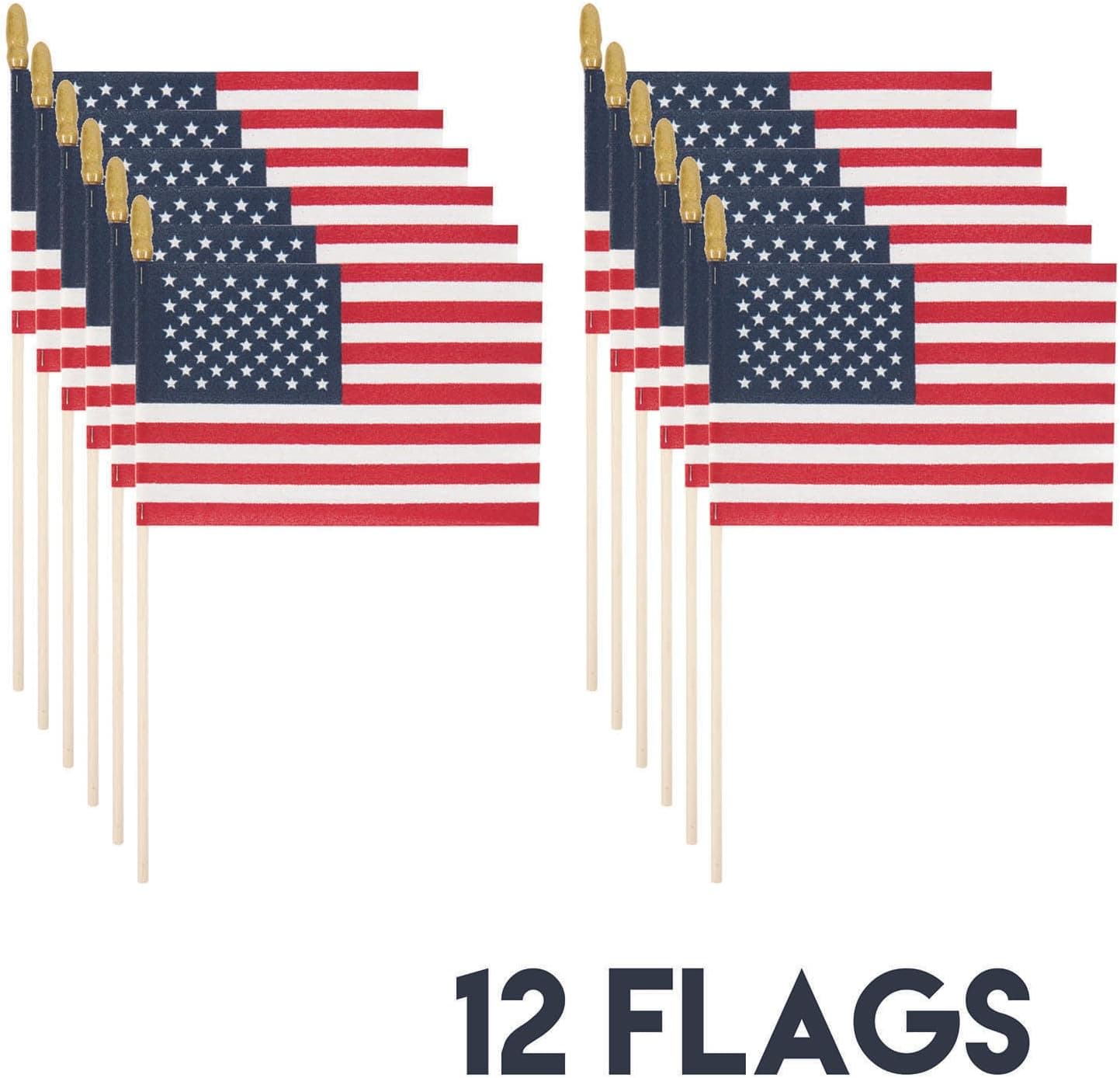 4" x 6" No Fray American Flag (12ct)