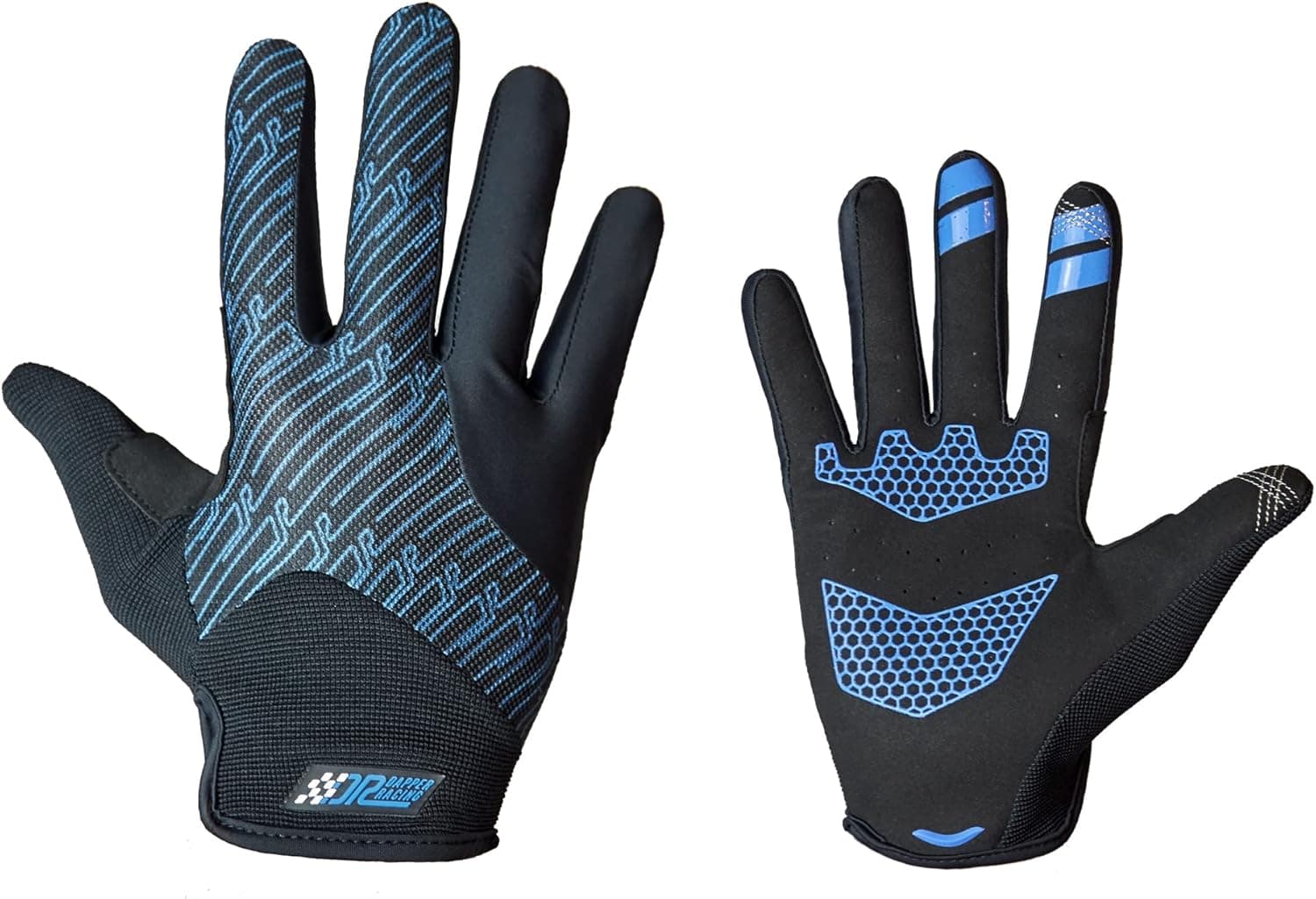 DAPPER RACING | SIM Racing Touchscreen Gloves | Palm Reinforcement | Non-Slip Silicone for Optimal Grip | Lightweight and Breathable | Designed for Simulator Lovers