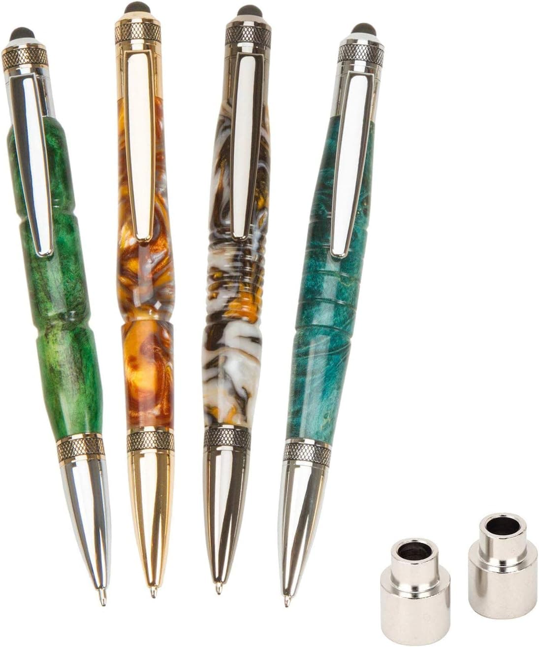 Penn State Industries PKCORSSS Cortona Twist Ballpoint Pen Kit Starter Package Woodturning Project (With Stylus Tip)