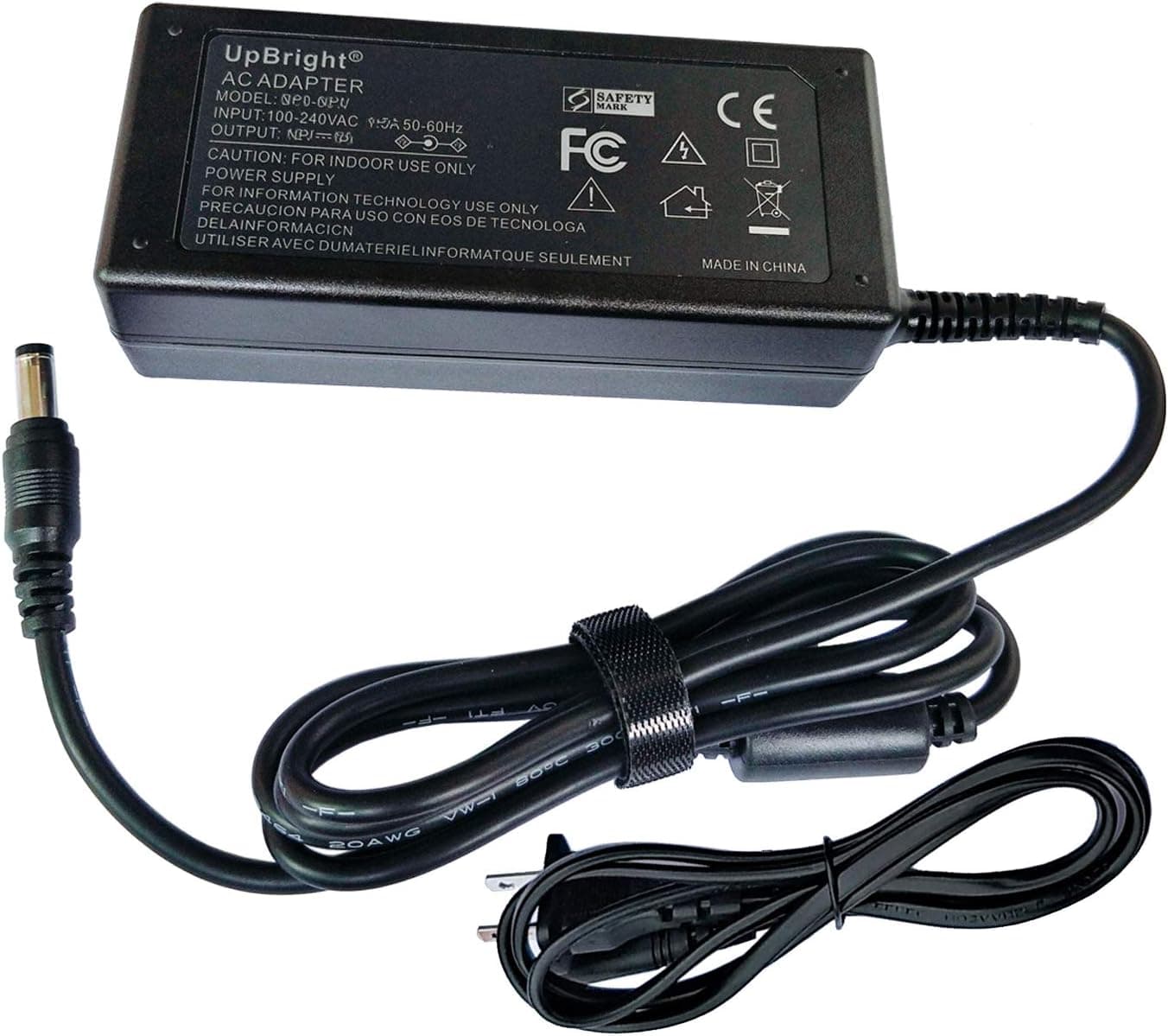 UpBright Barrel Tip 12V 5A AC/DC Adapter Compatible with LEI N60-120500-I1 N60-120500-11 N60-120500-l1 LCD Monitor TV 12VDC 5000mA 12.0V 5.0A 60W 12 Volt 5 Amp Power Supply Cord Cable Battery Charger