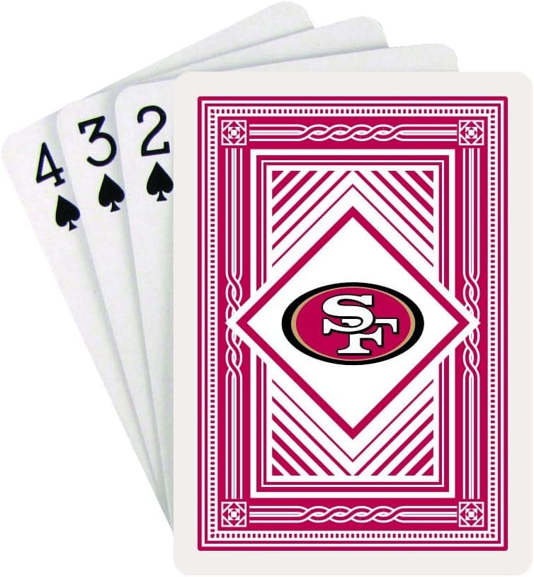 NFL San Francisco 49ers Unisex SAN FRANCISCO 49ERS PLAYING CARDS CLASSICsan francisco 49ers playing cards classic, White, Small