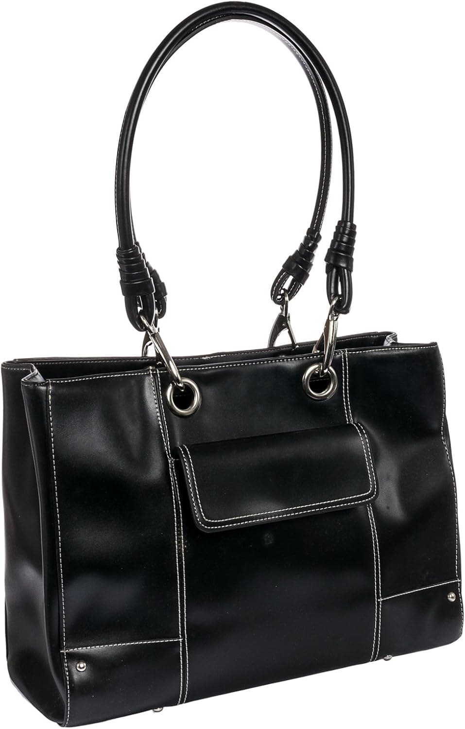 McKleinUSA Serena 11095 Black Faux Leather Ladies' Business Tote