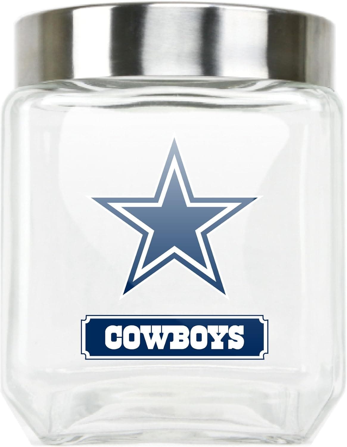 NFL Dallas Cowboys Glass Canister, Large