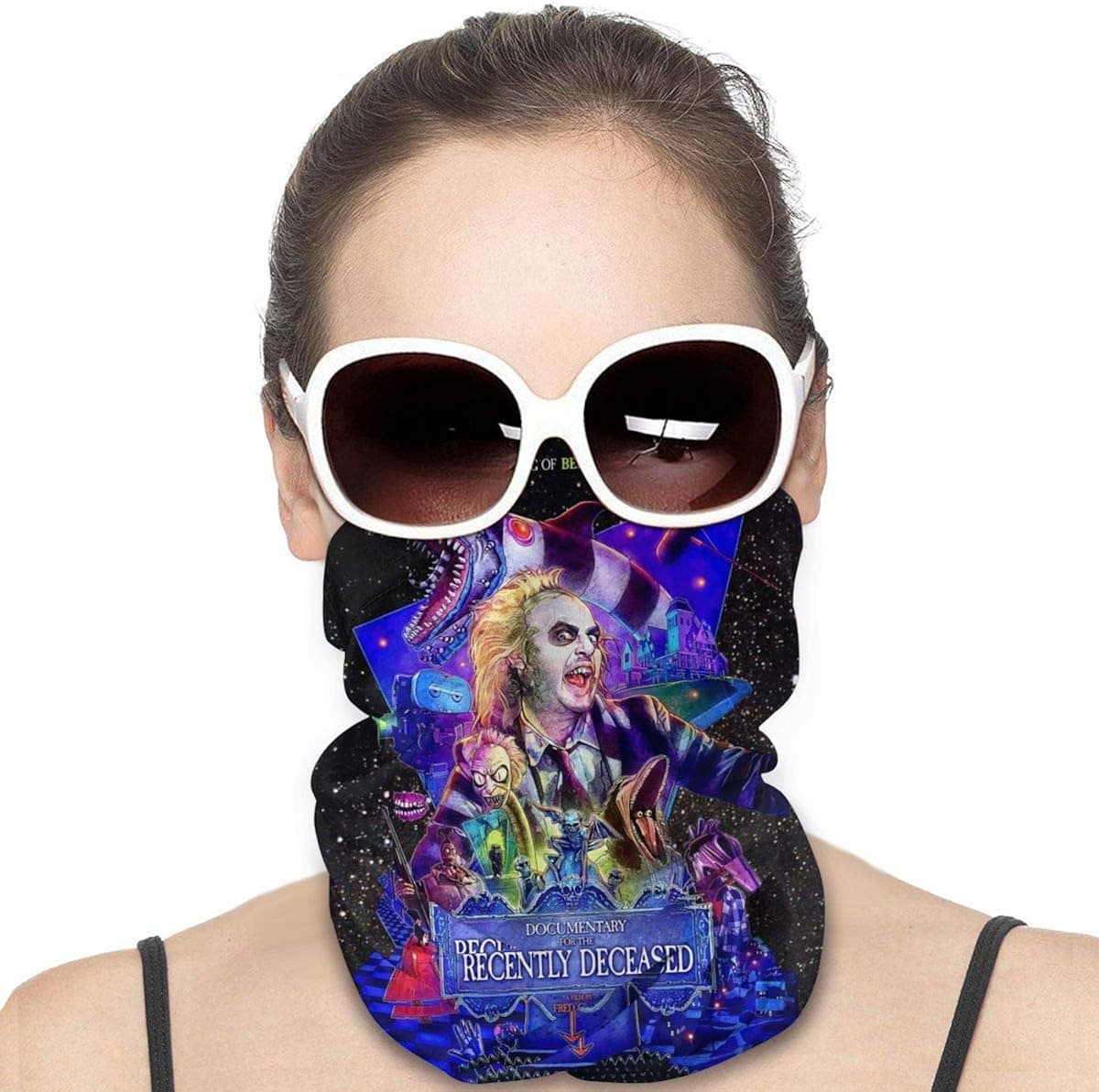 MillicentCobb Beetlejuice Windproof Scarf Headdress Face Mask Balaclava Sports Leisure Cap Leggings Headdress Helmet Lining Wristband Comfortable Breathable Fashion Accessories