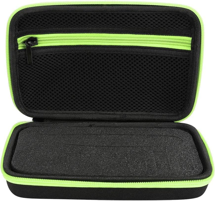 Ginyia Hair Shaving Tool, Shaver Storage Bag, Nylon + TPU for QP2520/90/70(Black Green)