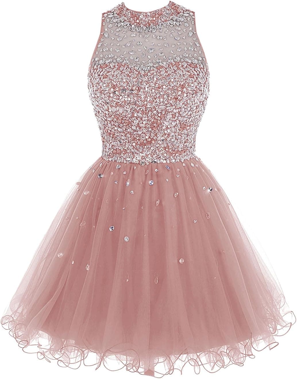 Bbonlinedress Short Tulle Beading Homecoming Dress Prom Gown
