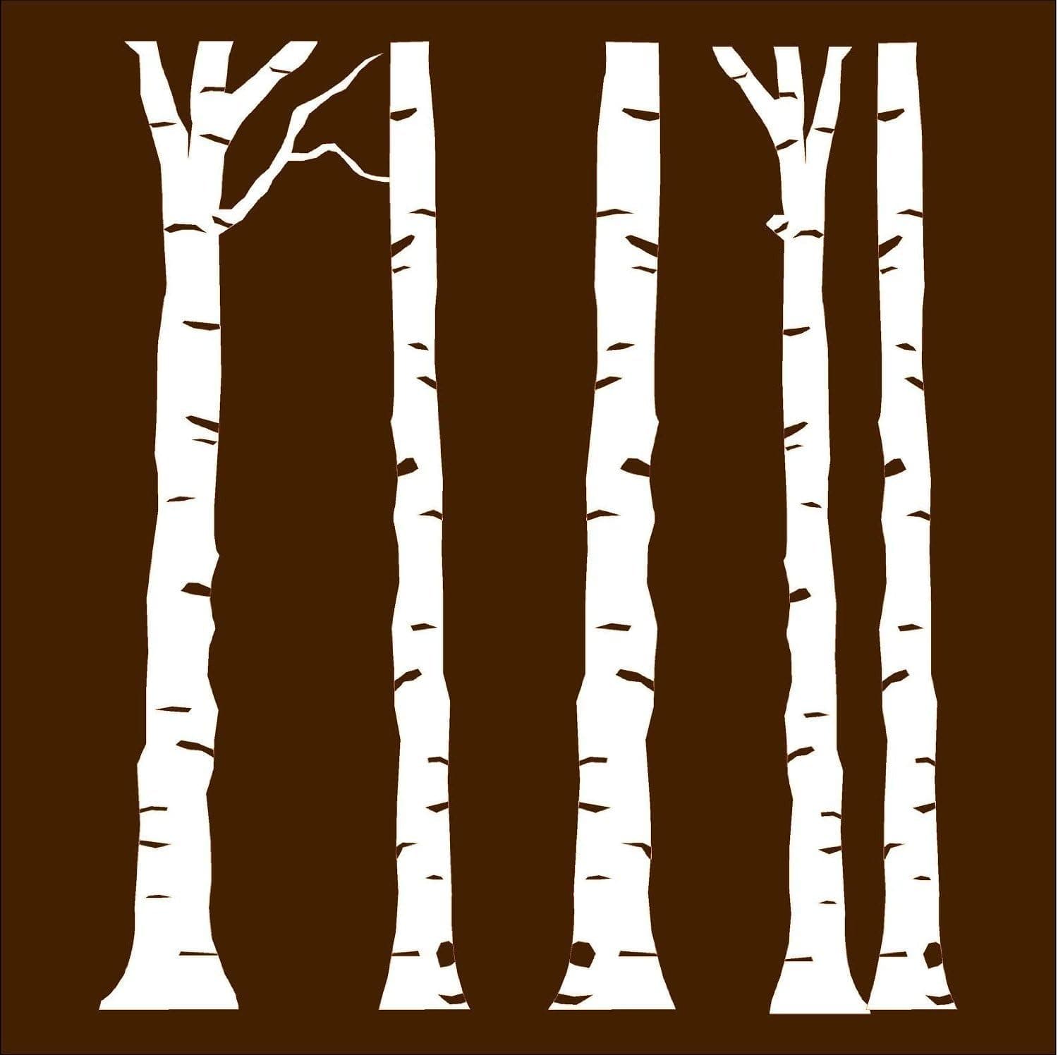 Birch Trunks Tree Vinyl Wall Paper Decal Sticker