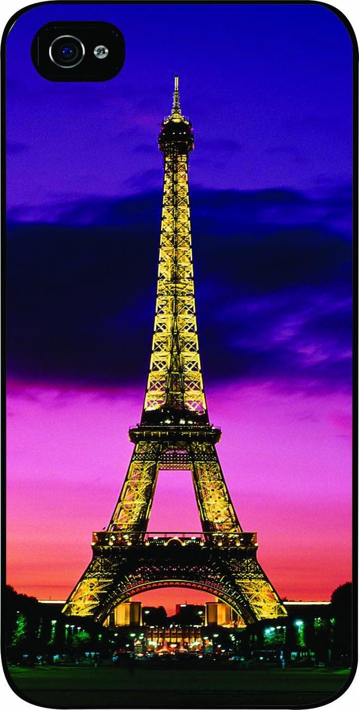 TabTM Eiffel Tower Paris France Black Hard Snap on Case Cover for Apple Iphone 4 & 4s Universal: Verizon - Sprint - At&t - Great Affordable Gift!