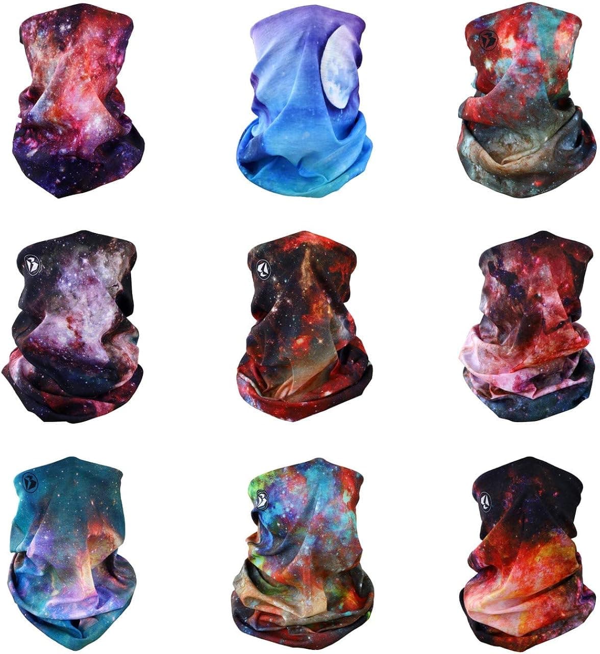 Yerwal Windproof Seamless Face Scarf Bandana for Riding Cycling Yoga Fishing Outdoor Headwear,9 pcs
