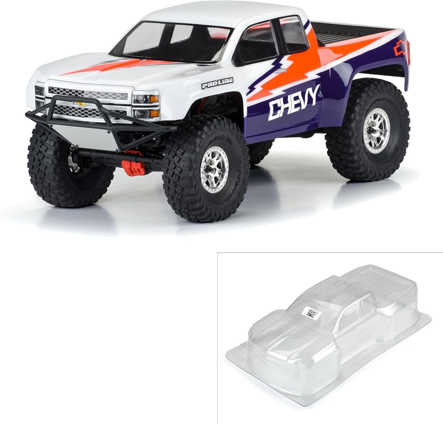 Pro-line Racing 1/10 2015 Chevy Silverado Pre-Runner Clear Body 12.3" WB Crawlers PRO360100 Car/Truck Bodies Wings & Decals