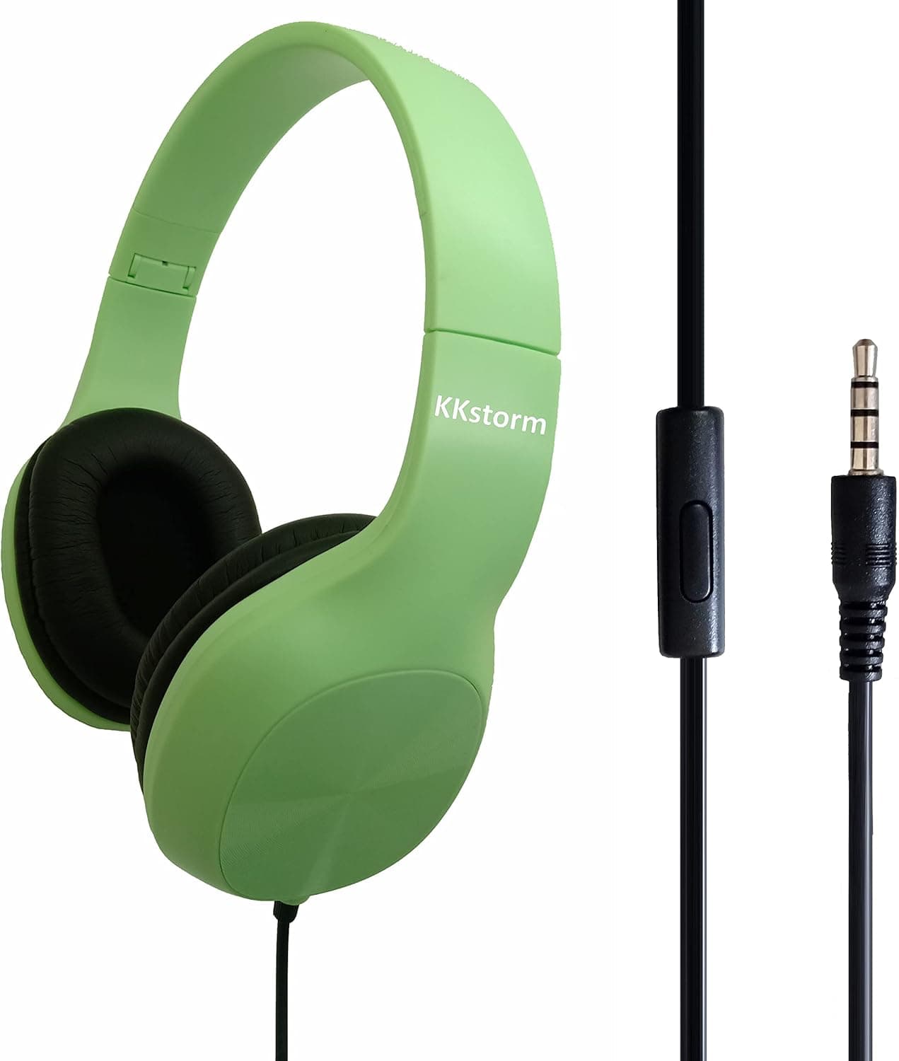 KKstorm School Headset for School: Student Headphones Bulk for Classroom Headphones Class Set Bulk Order of Headphones Class Sets of Headphones for Students (Green)