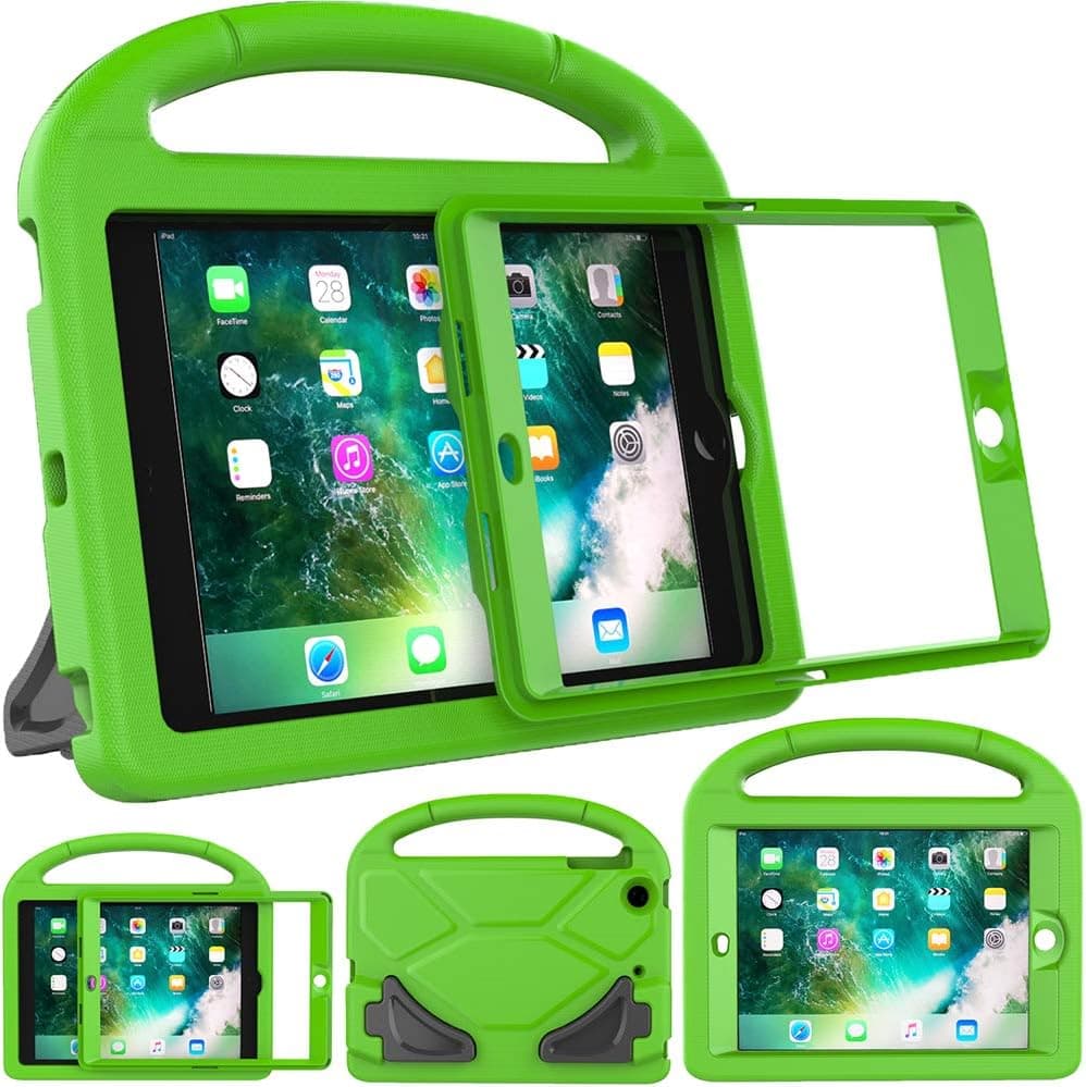 eTopxizu Kids Case for iPad Mini 1 2 3, Light Weight Shock Proof Handle Stand Cover Case with Built-in Screen Protector for iPad Mini 1, iPad Mini 2 and iPad Mini 3, Green