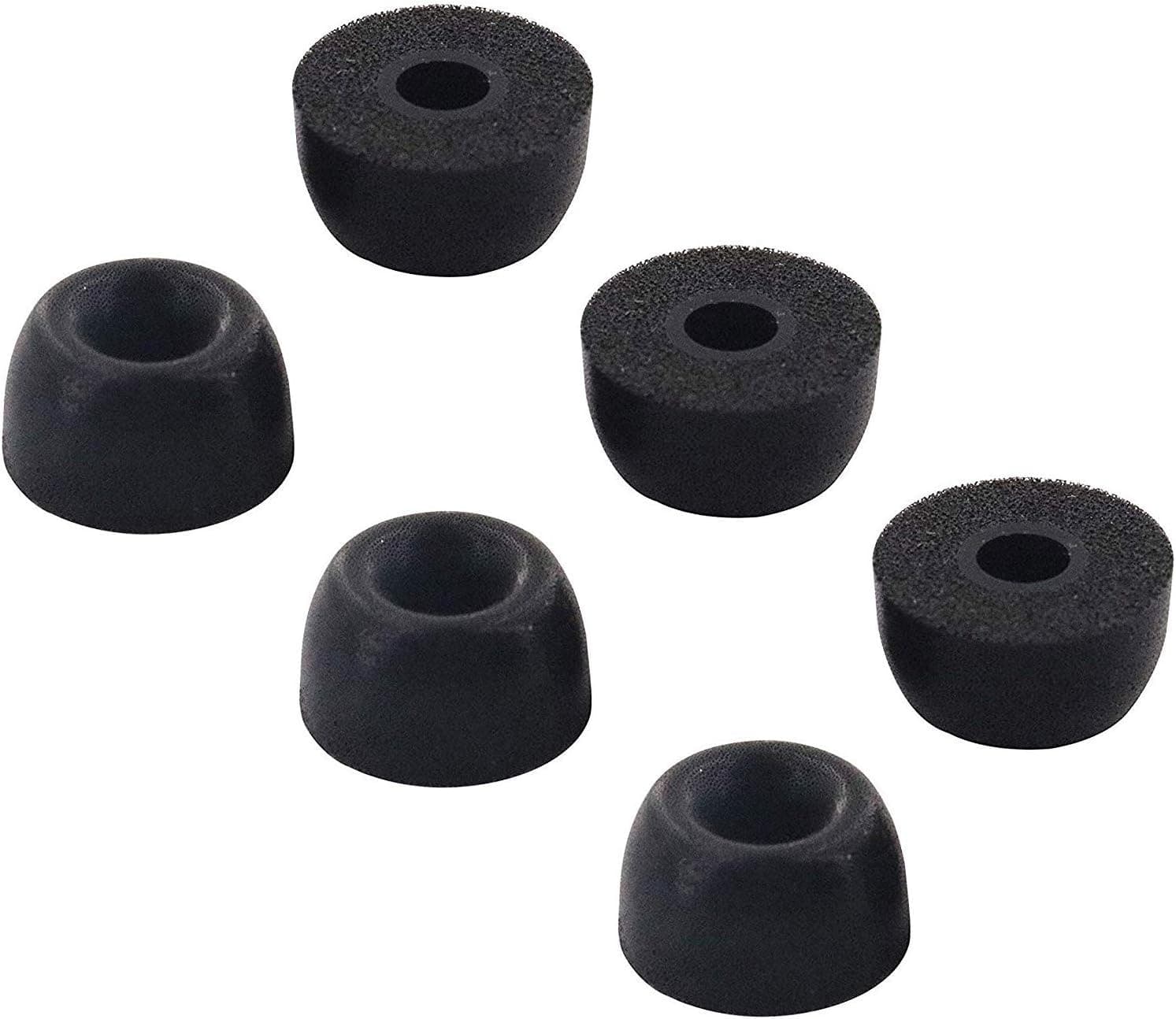 ALXCD Replacement Foam Ear Tips for Galaxy Buds Headphone, Medium Size 3 Pairs Soft Foam Earbud Tips, Fit for Galaxy Buds Headphones SM-R170, Foam, M, Black