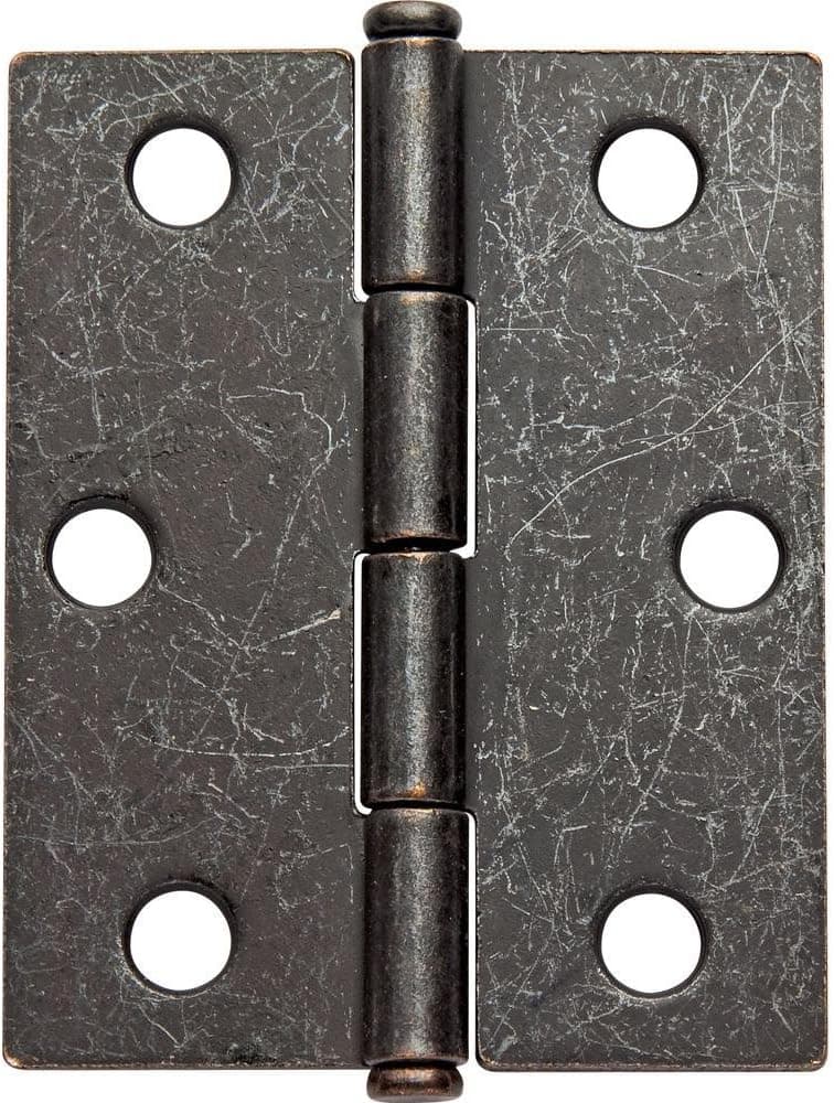 Flat Tipped Butt Hinge w/Removable Pin, 2" x 2-1/2", Oil Rubbed Bronze