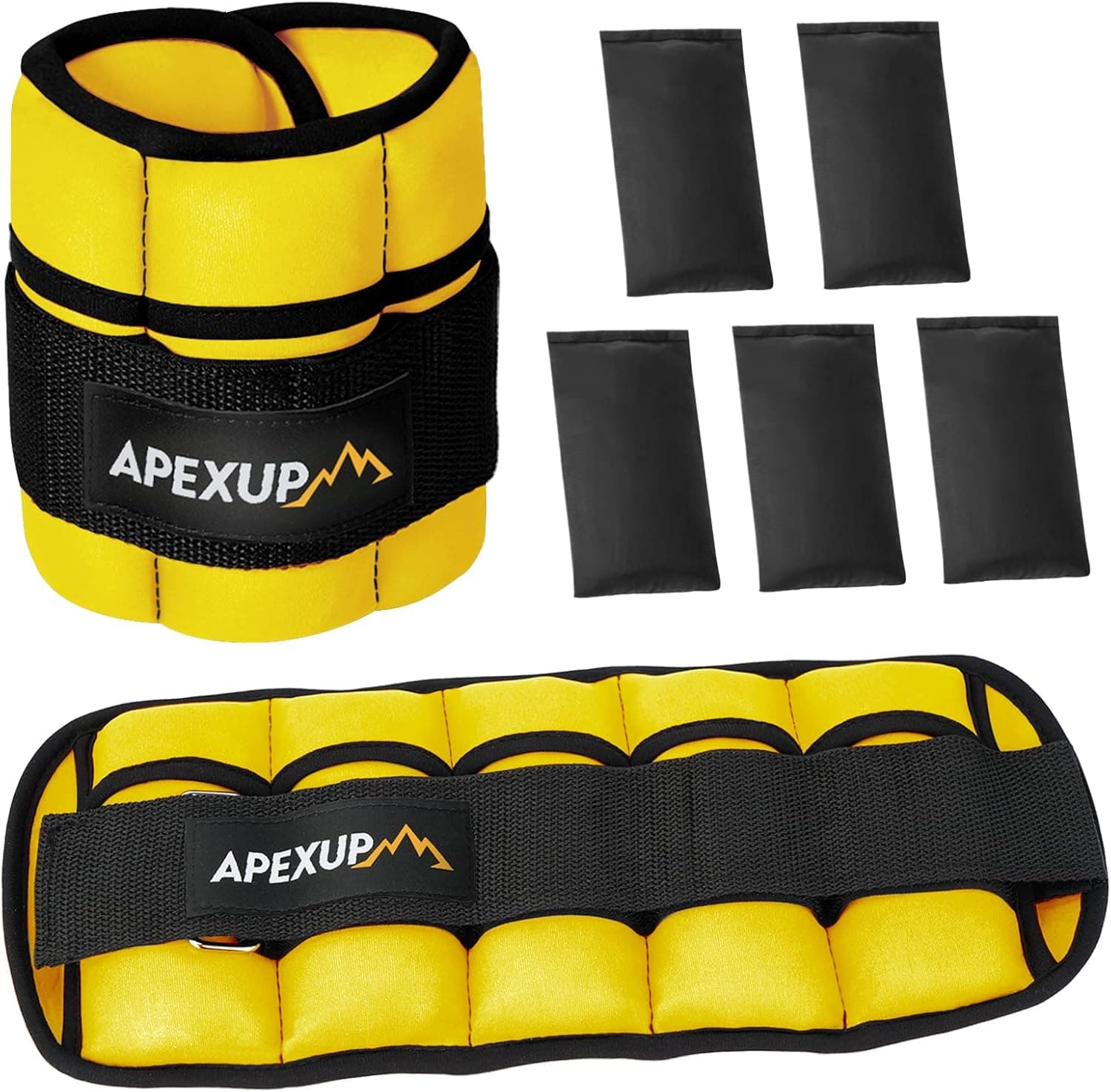 APEXUP Adjustable Ankle Weights for Women and Men, Modularized Leg Weight Straps for Yoga, Walking, Running, Aerobics, Gym