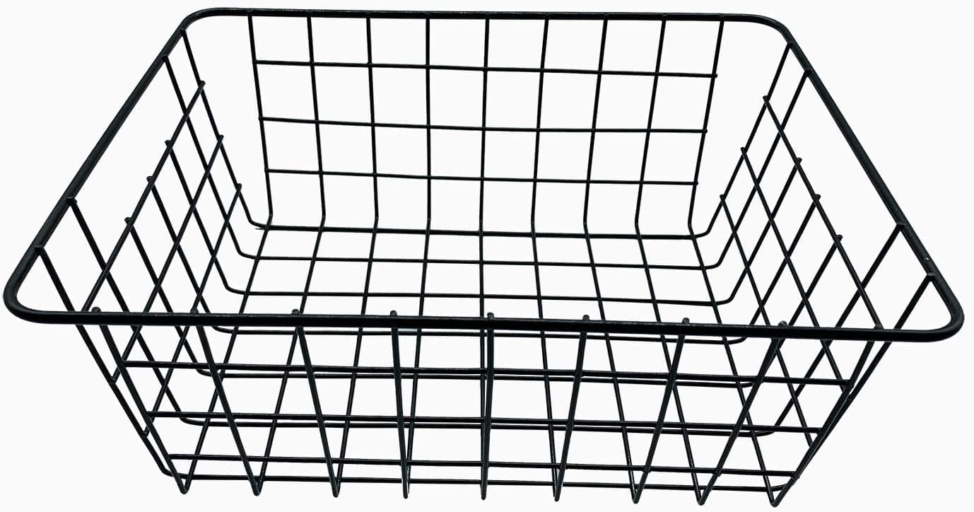 DLAGER Iron Storage Basket Stand Small Size for Home Office Metal Storage Organizer Basket