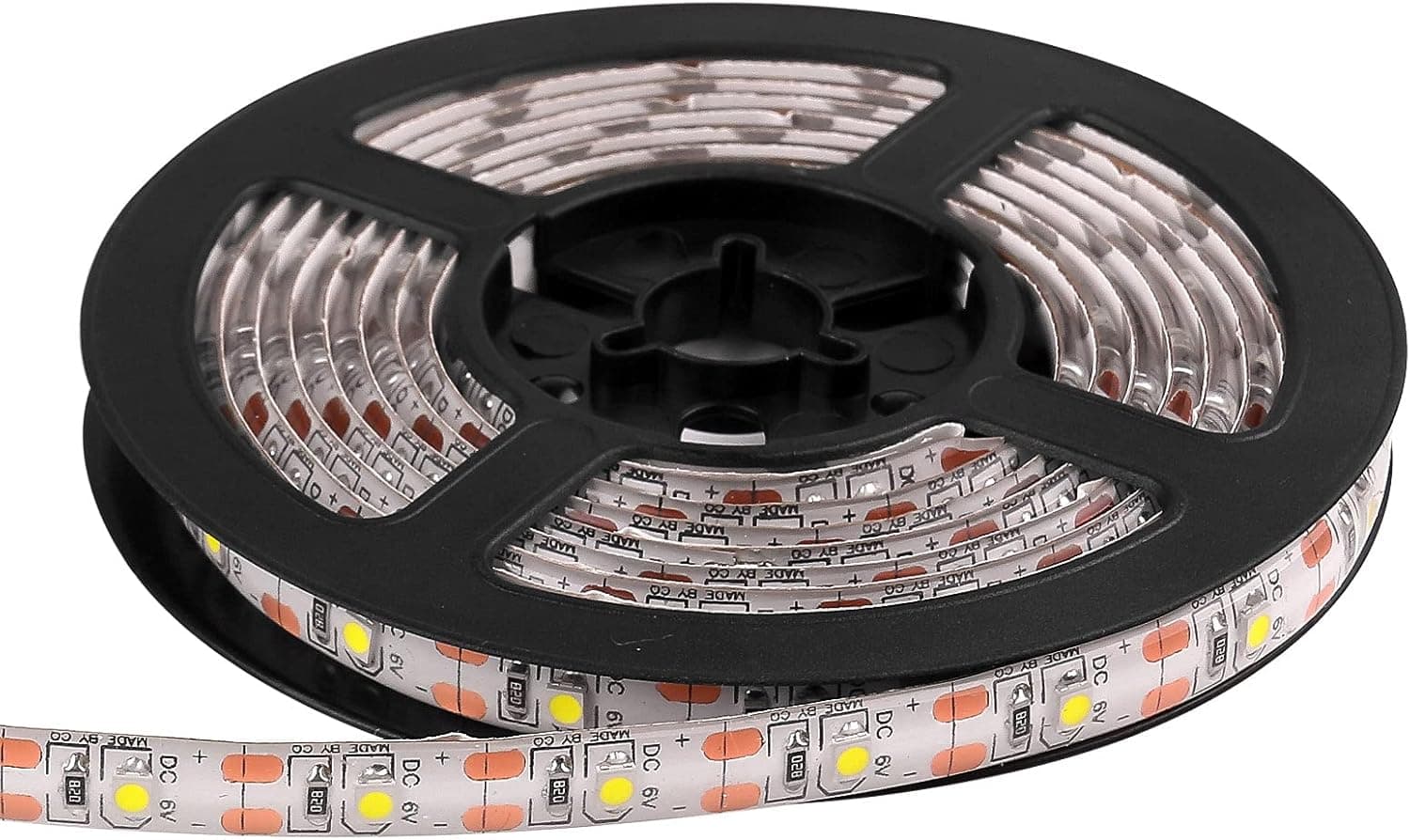 Led Strip Lights Sunsbell Battery Operated Flexible Light Strips, SMD 3528 IP65 Waterproof Super Bright LED Tape Light, with Battery Box, Cool White Indie Room Decor(2M, 6.5FT)