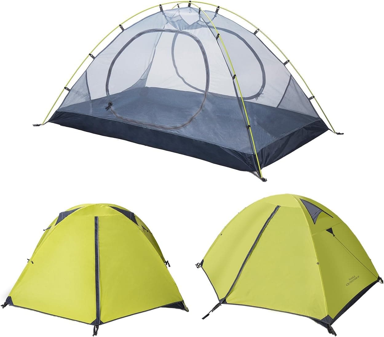 HASLE OUTFITTERS Ultralight Backpacking Tent, 2 Person 3 Season Camping Tents for Hiking Traveling Camping Green