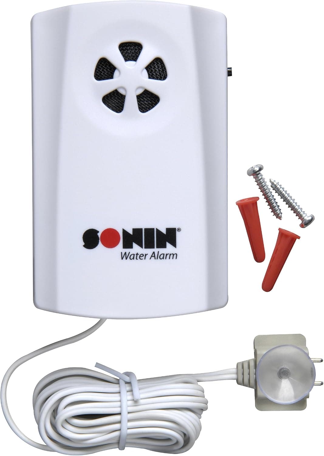 Sonin® 00800 Water Alarm with Remote Sensor, White