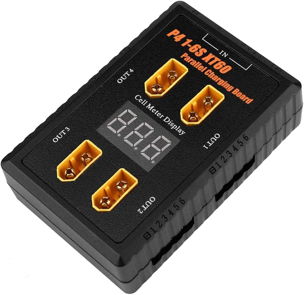 P4 1-6S XT60 Parallel Charge Board Balance Charging Plate for 1S-6S LiPo Batteries XT60 Connector with 6S Balance Cable