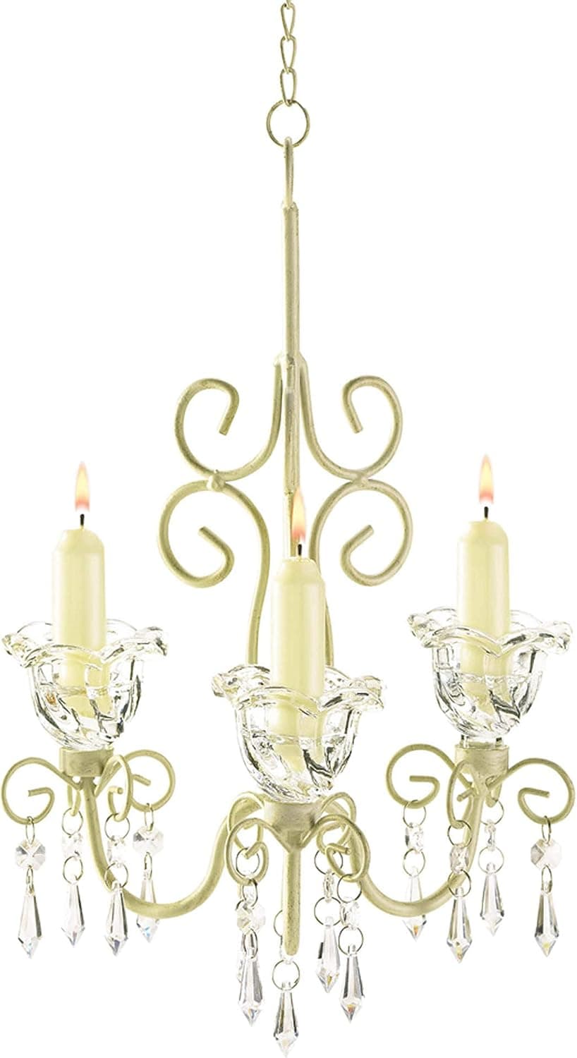 Accent Plus Gifts & Decor Shabby Elegance Scrollwork Candleholder Chic Decor