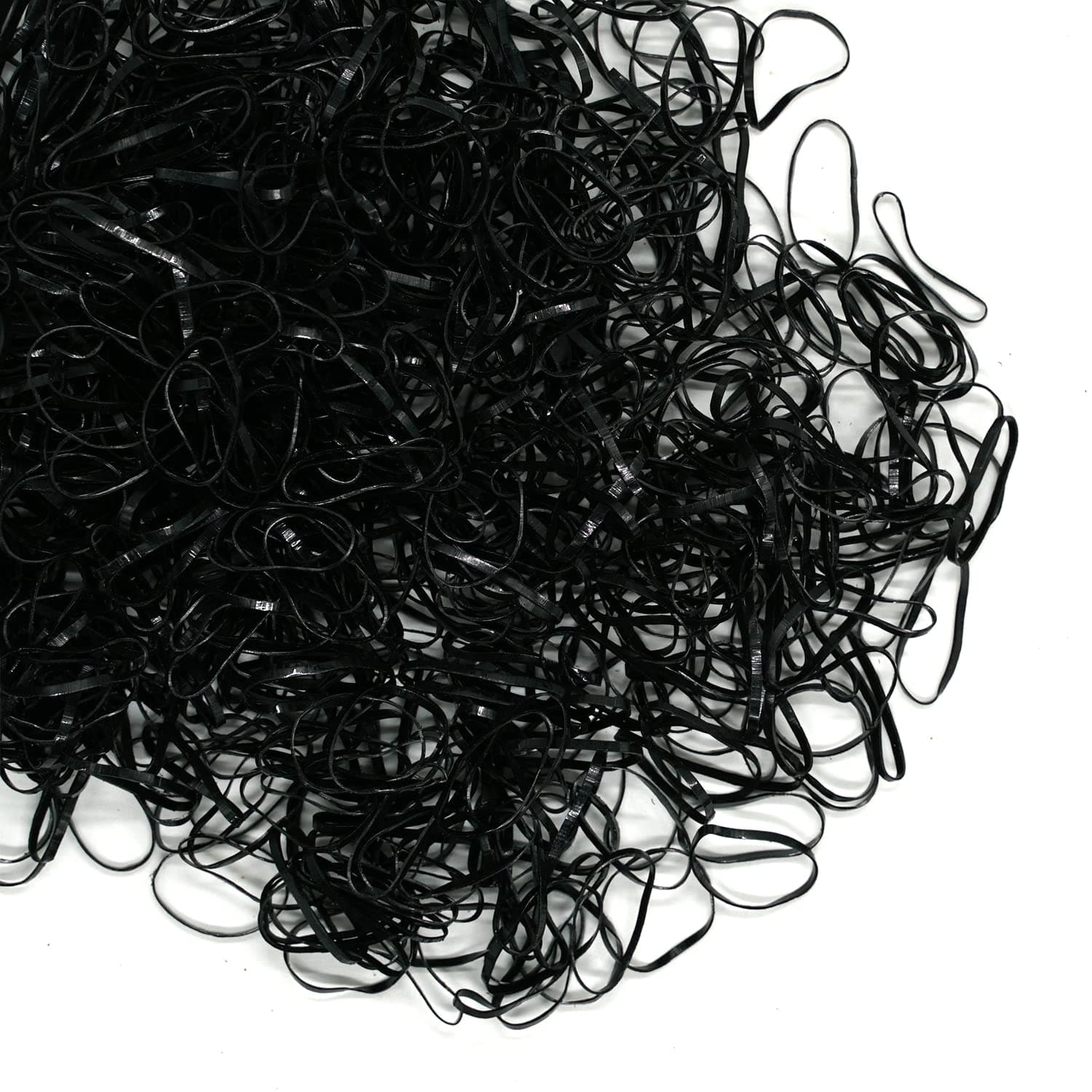 1000pcs Small Rubber Hair Ties, Mini Elastic Black Bands Accessories for Toddler Girls Kids Baby Women  Scrunchies Braids Hair (Black)