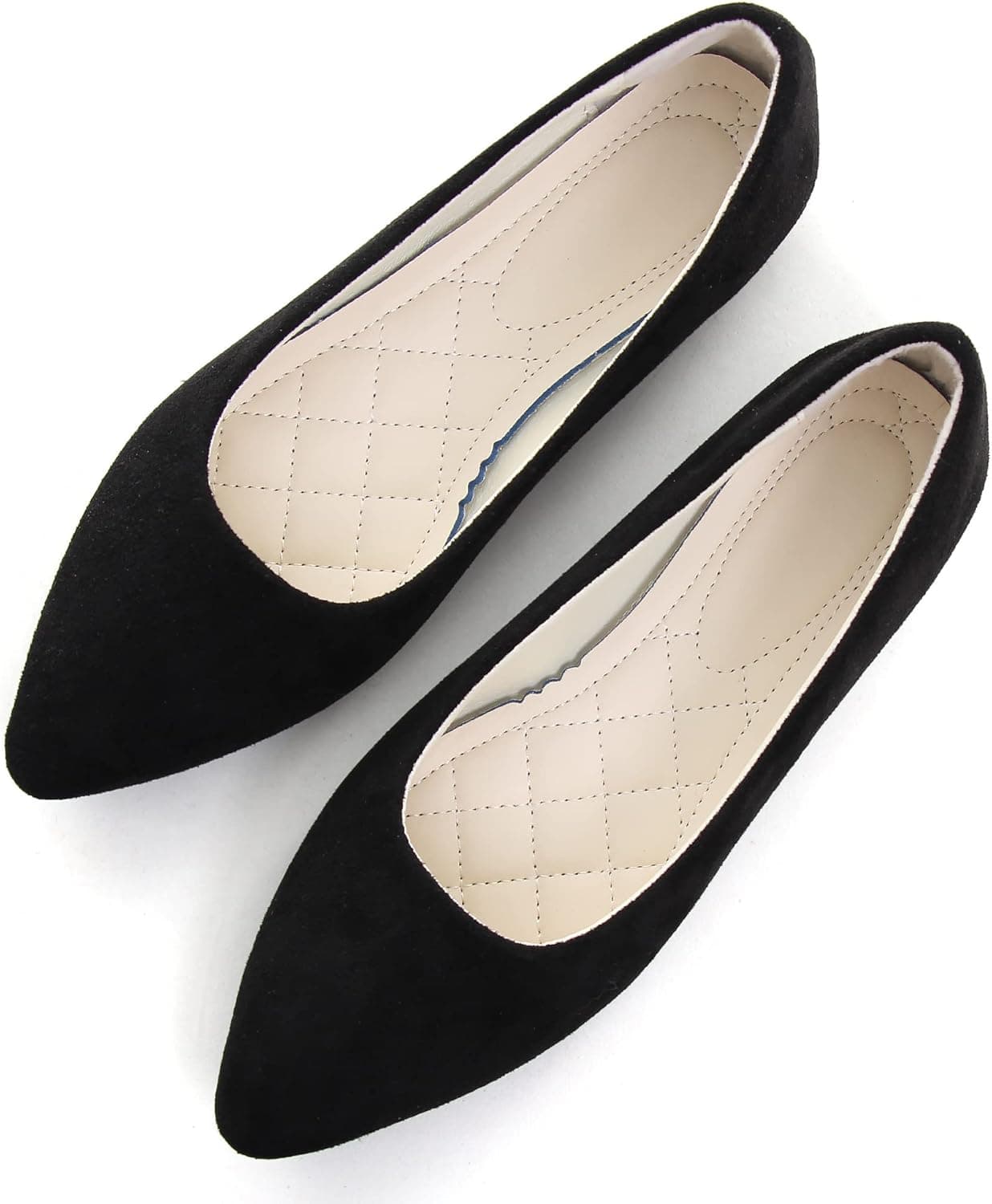 ChaiRong Zhou Women Comfort Square Toe Ballets Flats, Slip On Classical Walking Shoes for Wedding/Driving/Dating