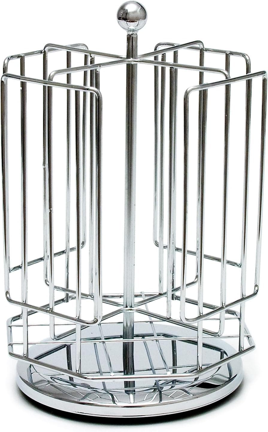 Lipper International Coffee T-Disc Organizer, Chrome