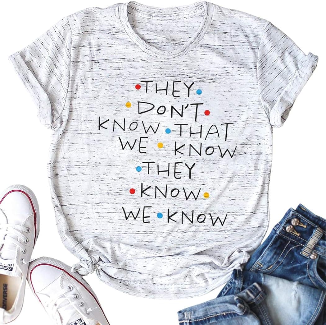 Women Shirt Funny Quote T-Shirt for Women Letters Print Cute T Shirt Tops