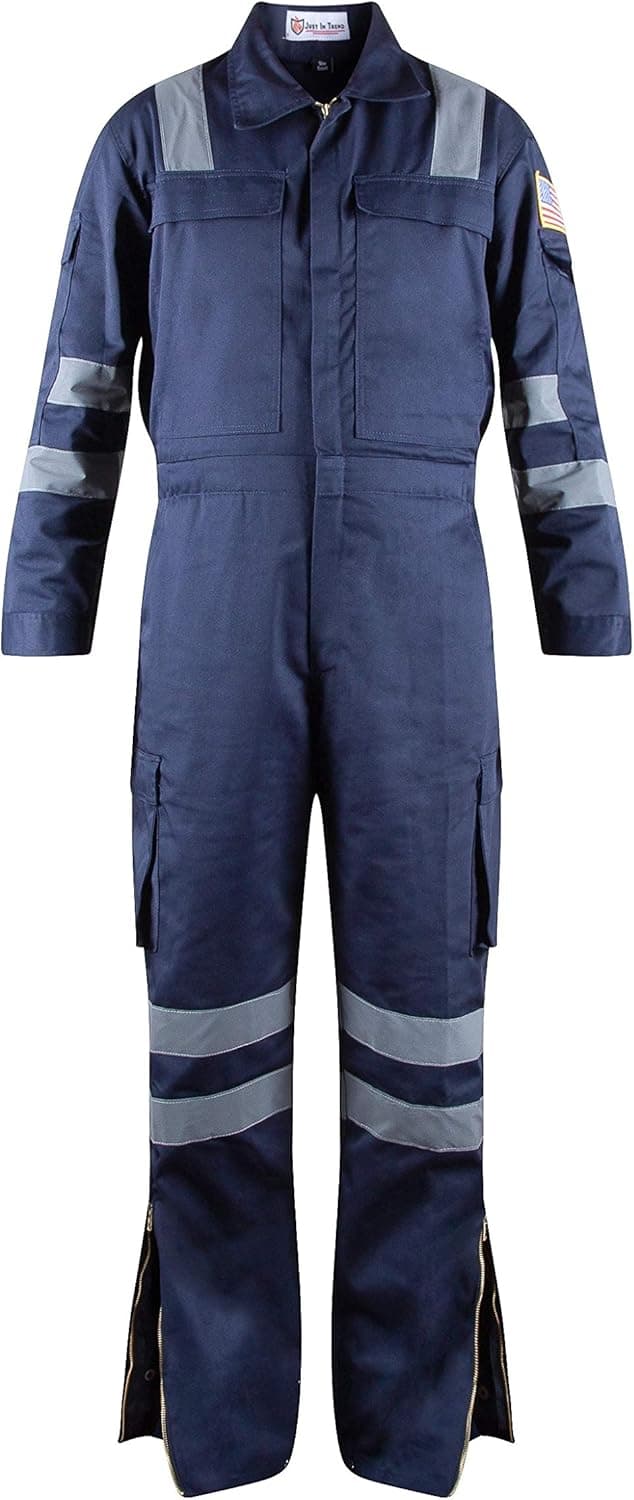 Premium High Visibility Hi Vis Coveralls with Leg Zipper