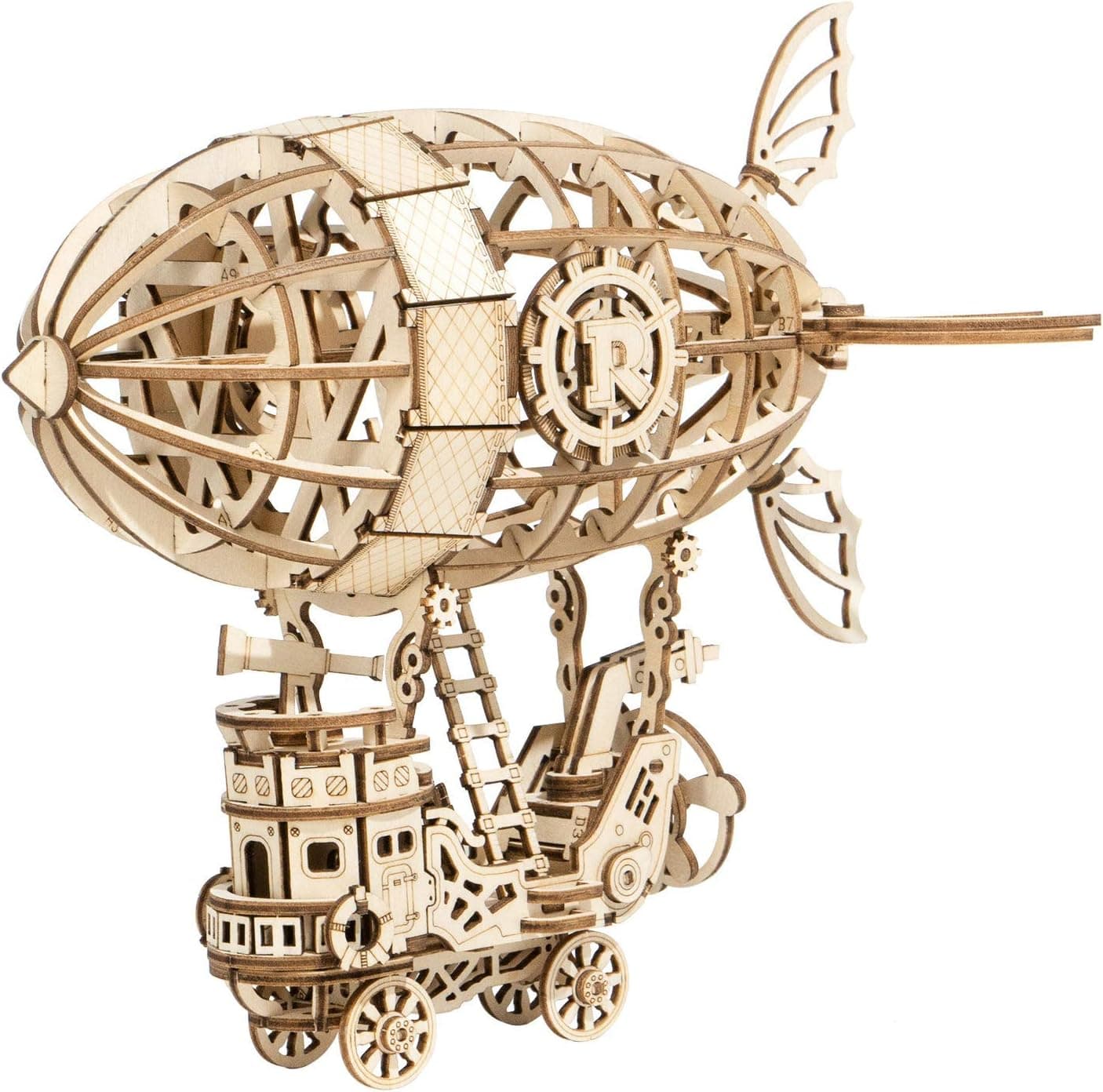 3D Puzzle for Kids to Adults DIY Gifts Airship Wooden Jigsaws Kit Wooden Puzzles Hand Craft Mechanical