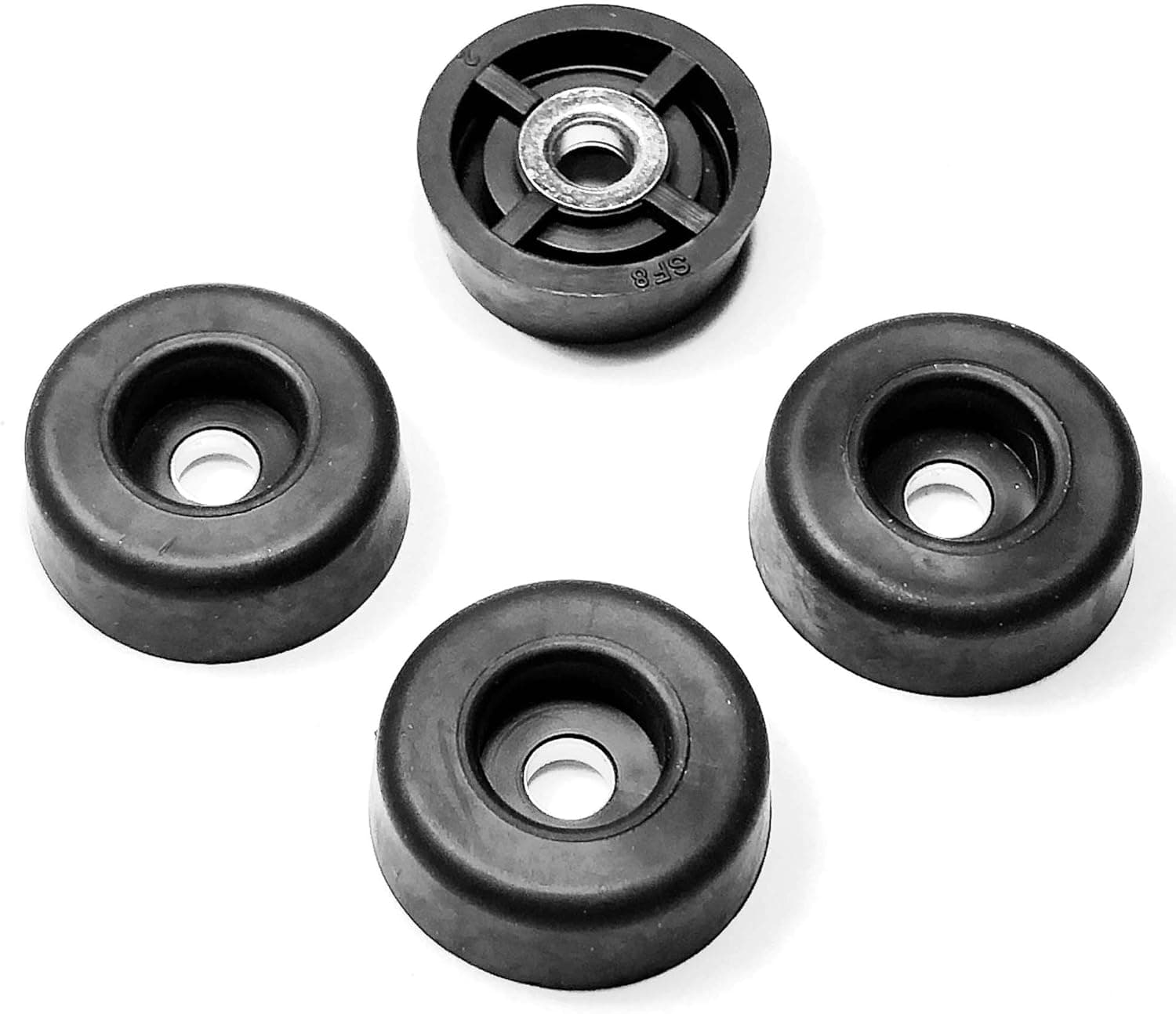 4 Medium Round Rubber Feet - .312 H X .875 D - Made in USA - Food Safe, Cutting Boards, Electronics, Crafts, Woodworking…