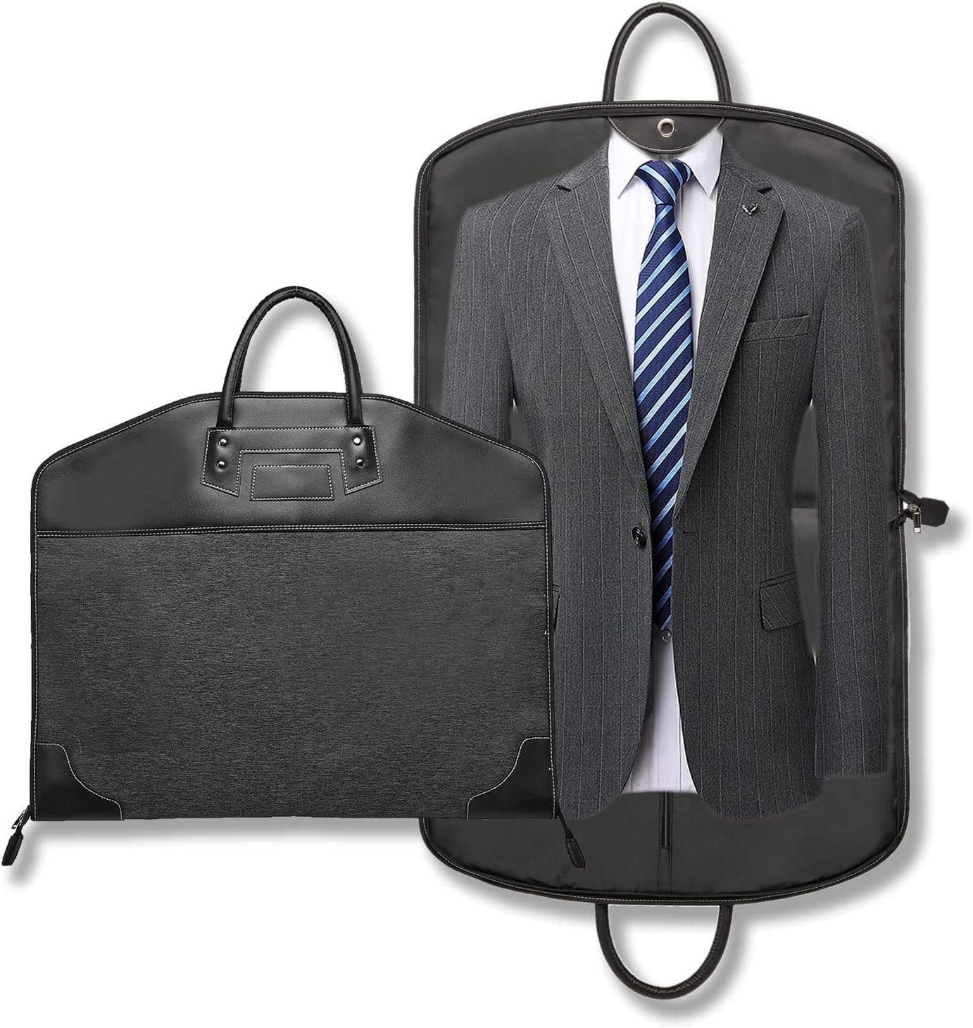 Arxus 40" Garment Bag for Travel Business Carry on,Oxford Fabric Travel Suit Bag for Coats Hanging Clothes Dress Storage with Zipper Pocket