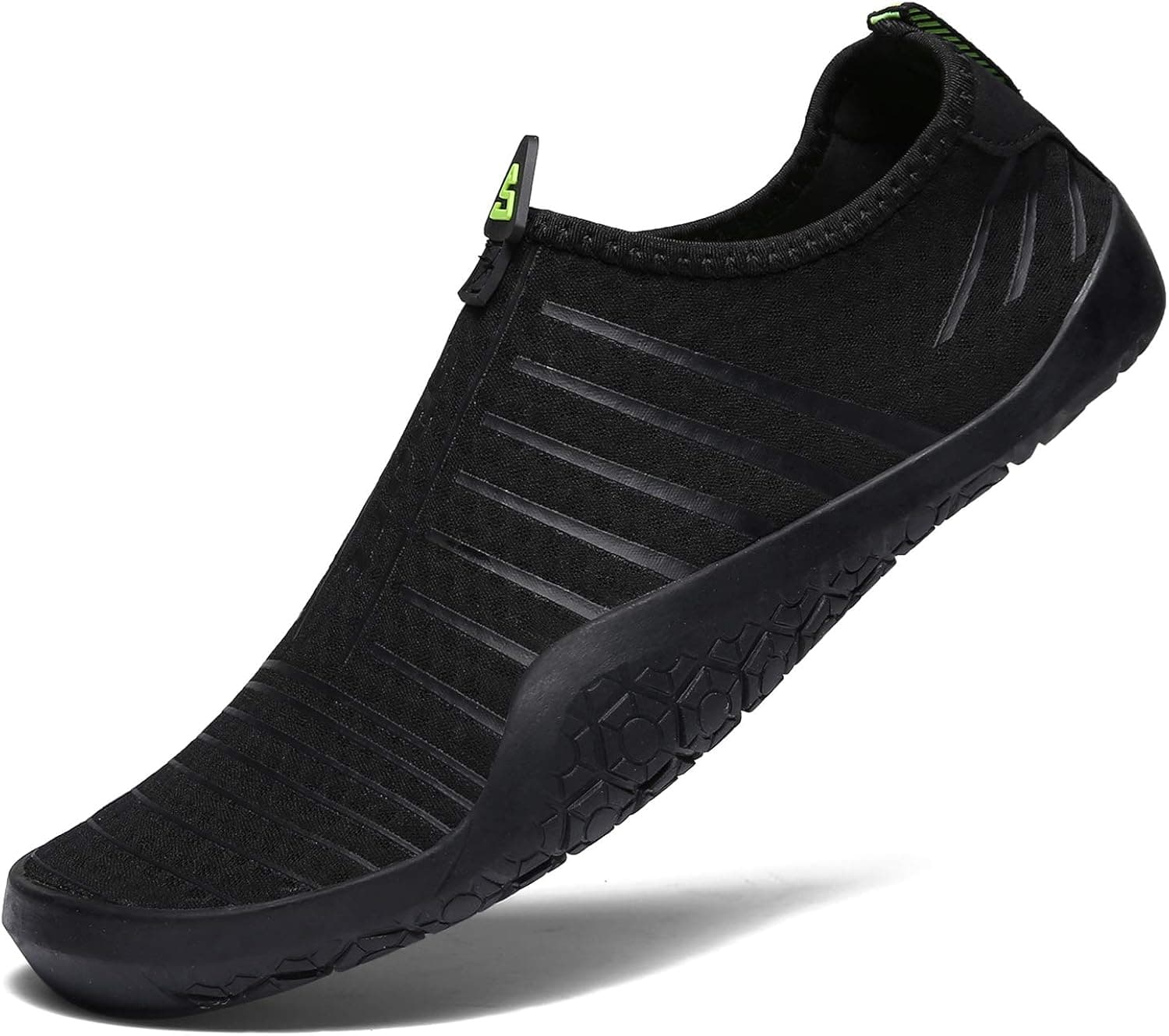 CASMAG Unisex Water Sport Shoes Aqua Socks for Run Dive Surf Swim Beach Yoga A-Black2 W:14,M:12